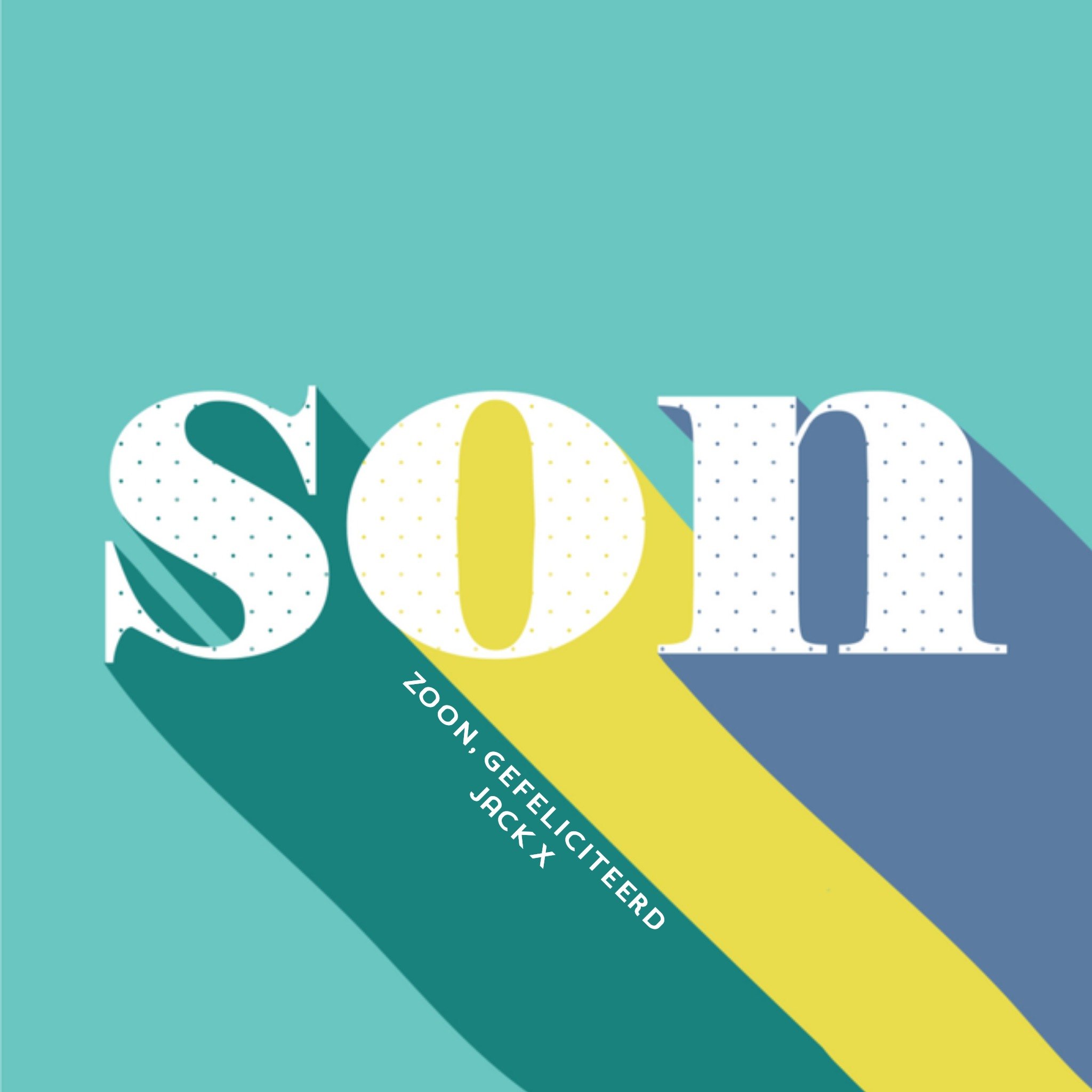 Greetz Verjaardagskaart Zoon gefeliciteerd Vierkant