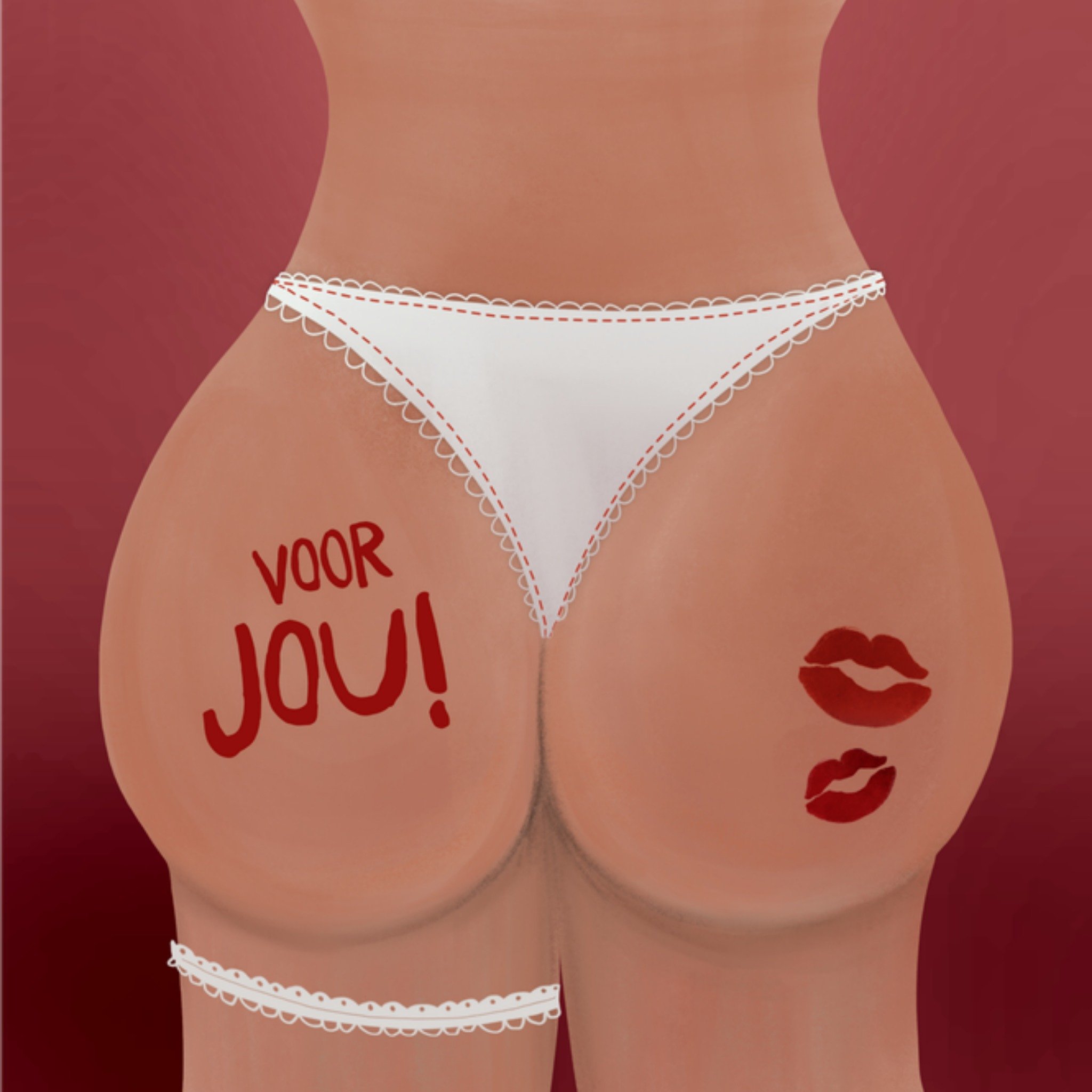 Greetz Valentijnskaart Voor Jou Billen Vierkant