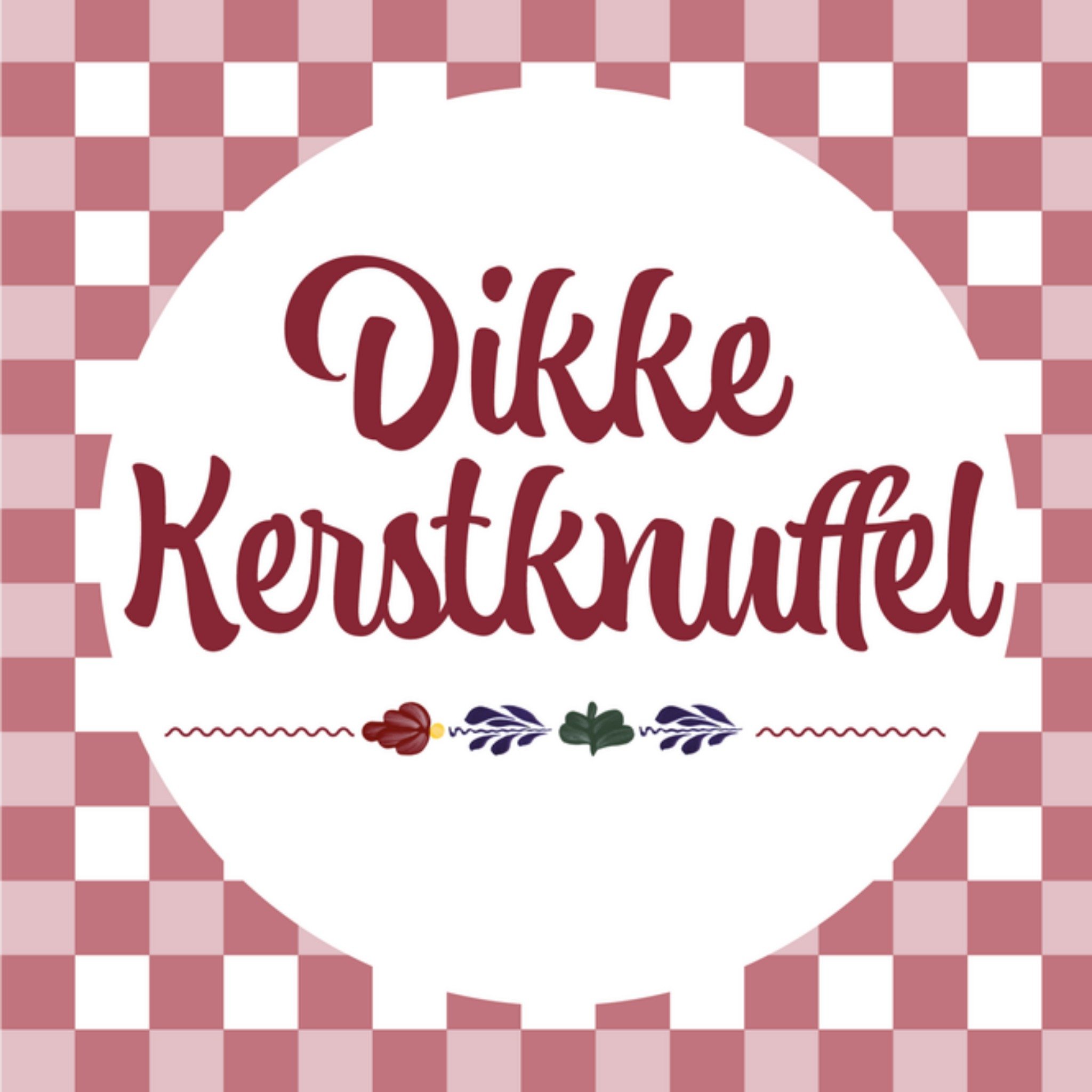 Kerstkaart Dikke kerstknuffel Boerenbont