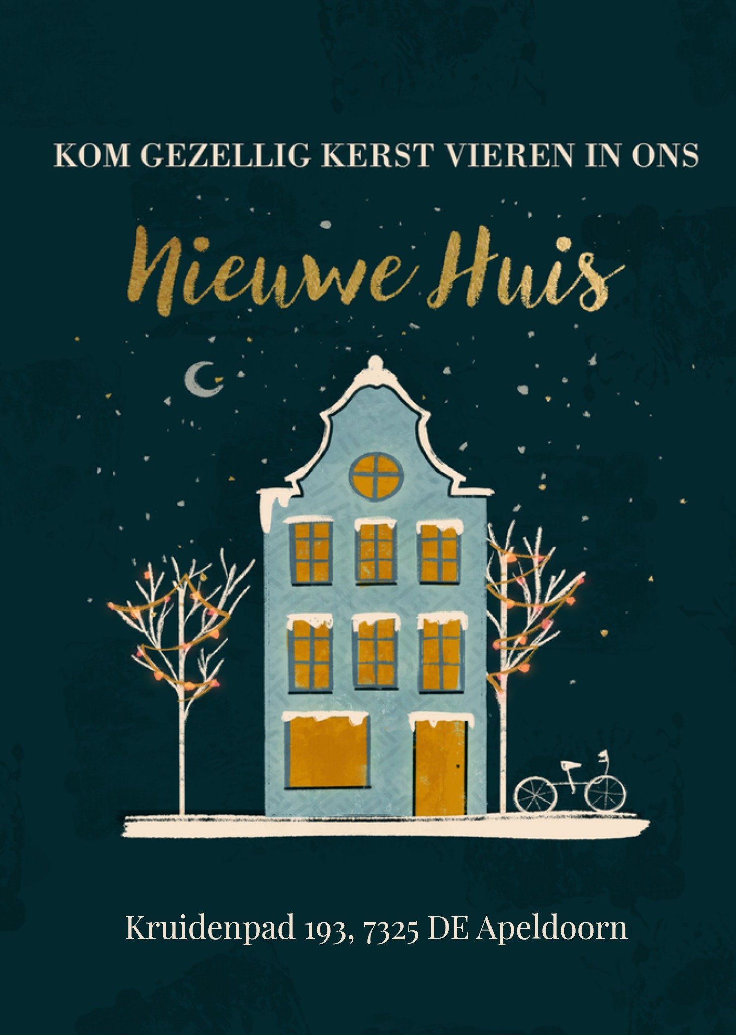 Uitnodiging Kerstdiner nieuwe woning Greetz