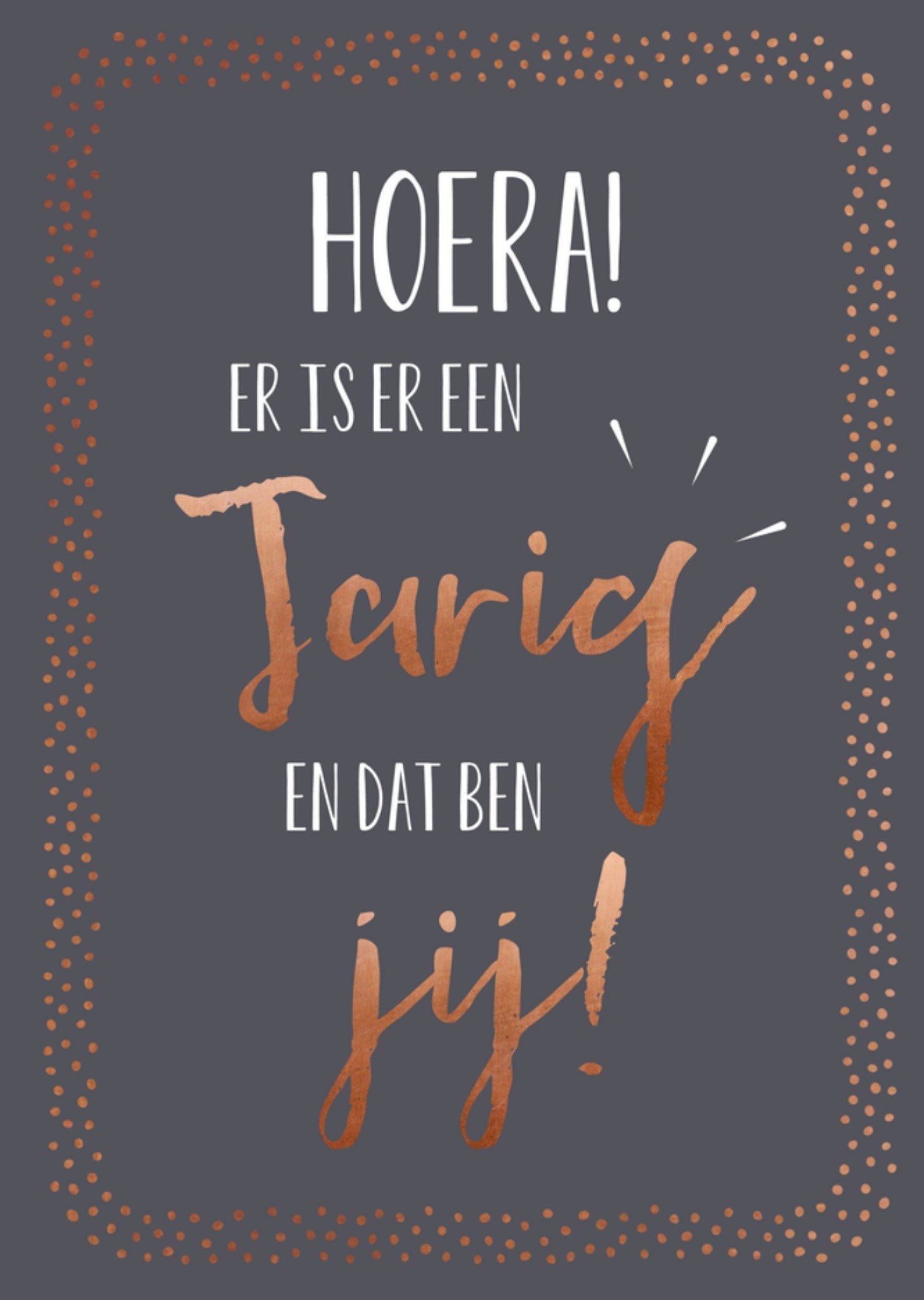 Verjaardagskaart Tekst Grijs Kaart TMS