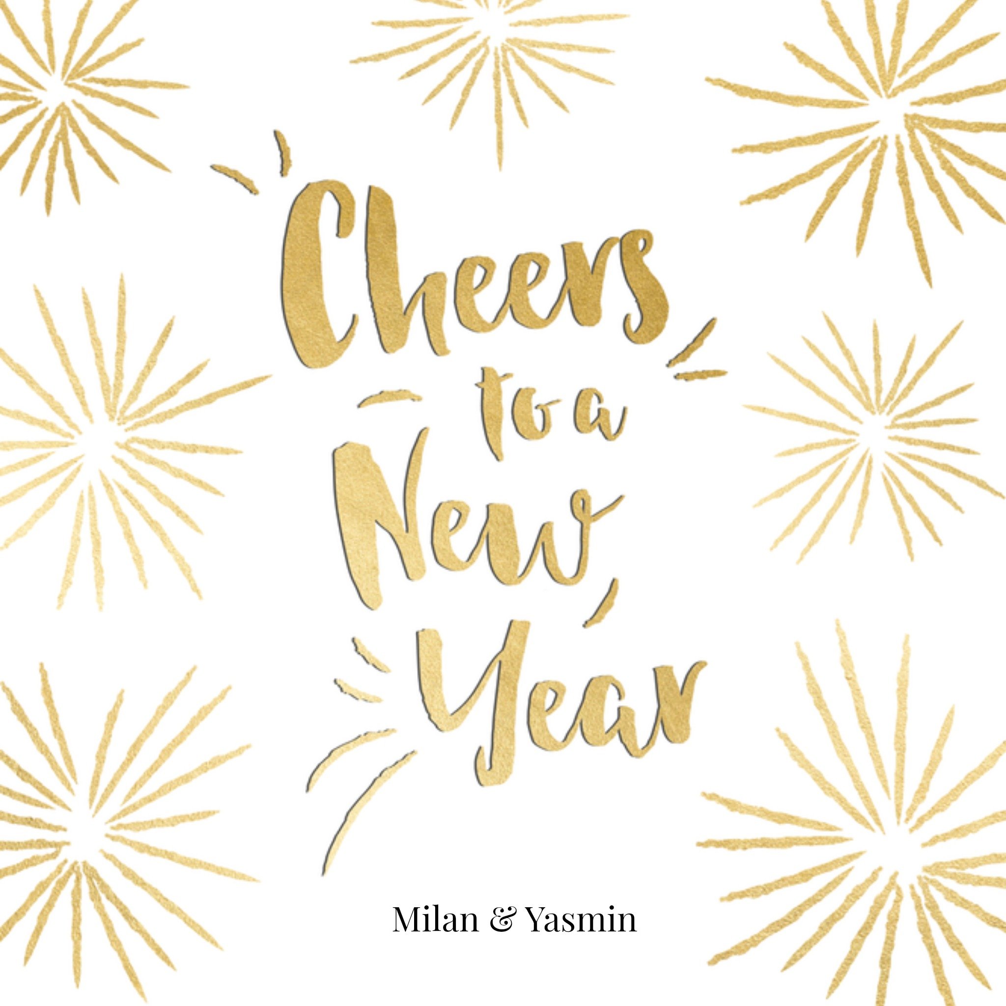 Greetz Nieuwjaarskaart Feestelijk Vierkant