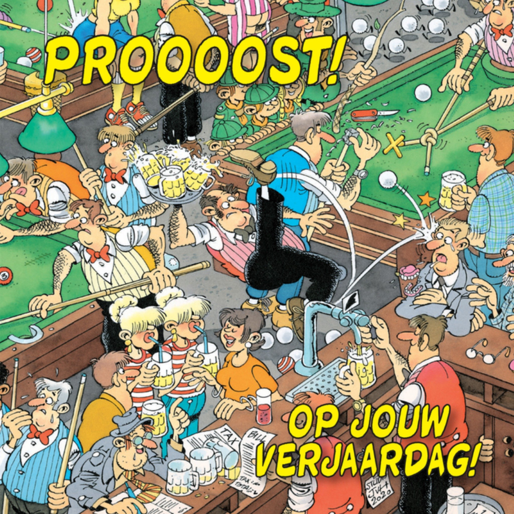 Verjaardagskaart Proooost! Vierkante Kaart Jan van Haasteren