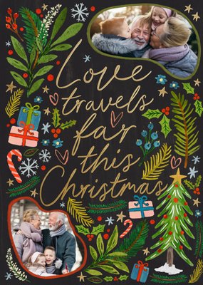 Greetz | Kerstkaart | Love Travels Far This Christmas | Aanpasbare Fotokaart