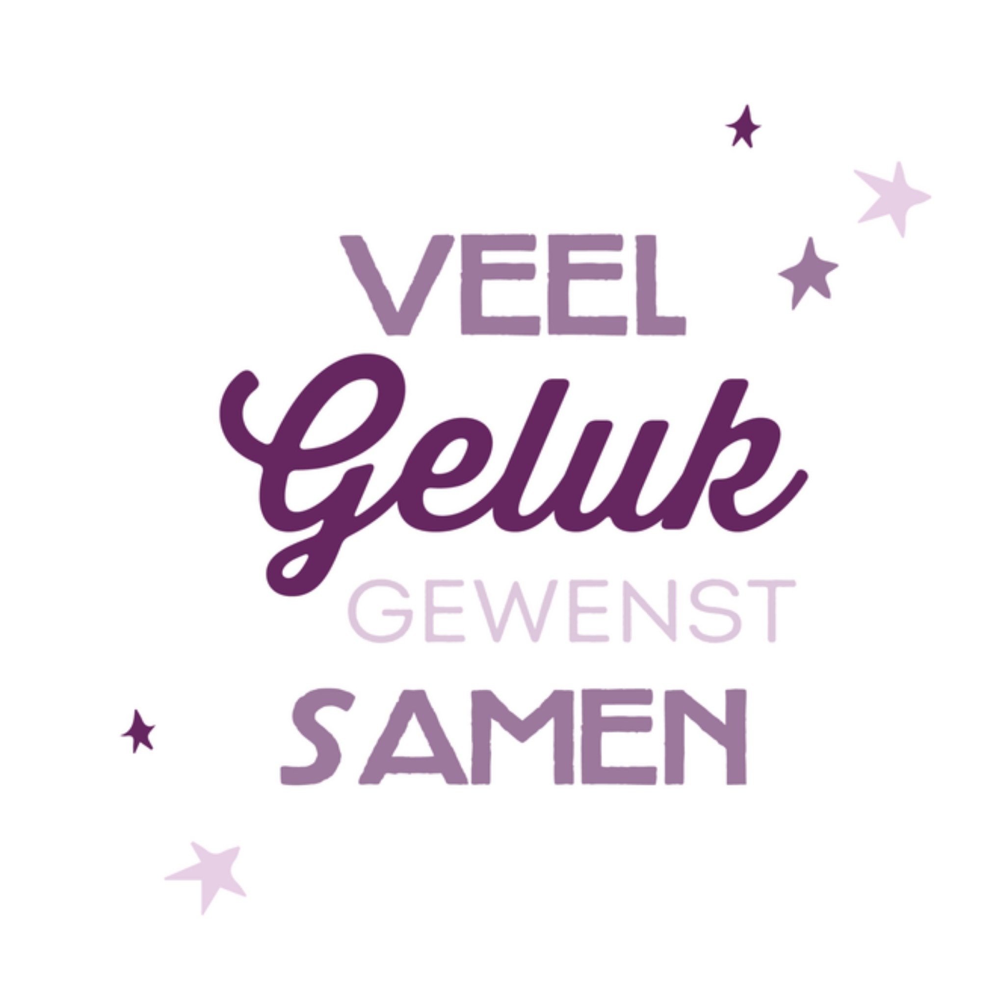 Greetz Huwelijkskaart Veel geluk Vierkant