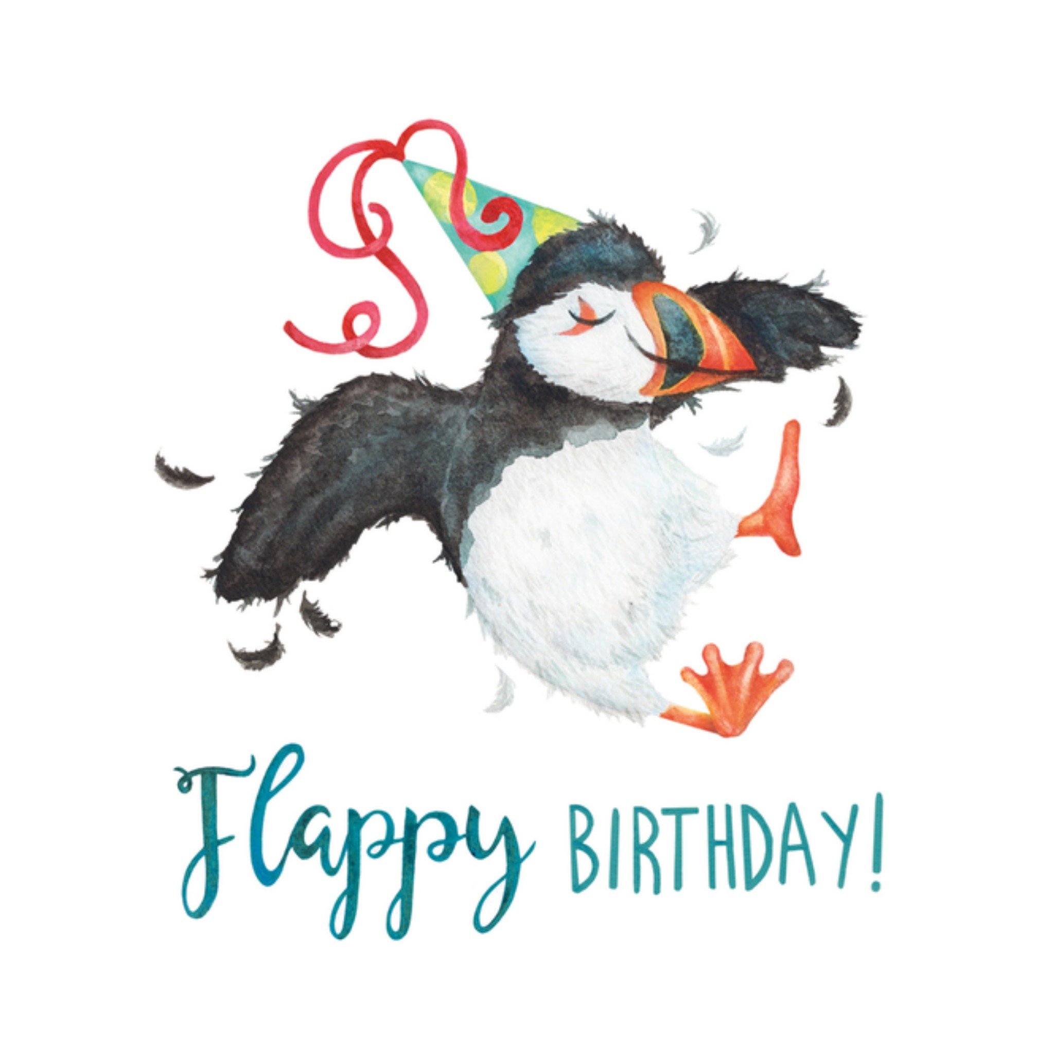 Verjaardagskaart Flappy birthday Vierkante Kaart Citrus Bunn