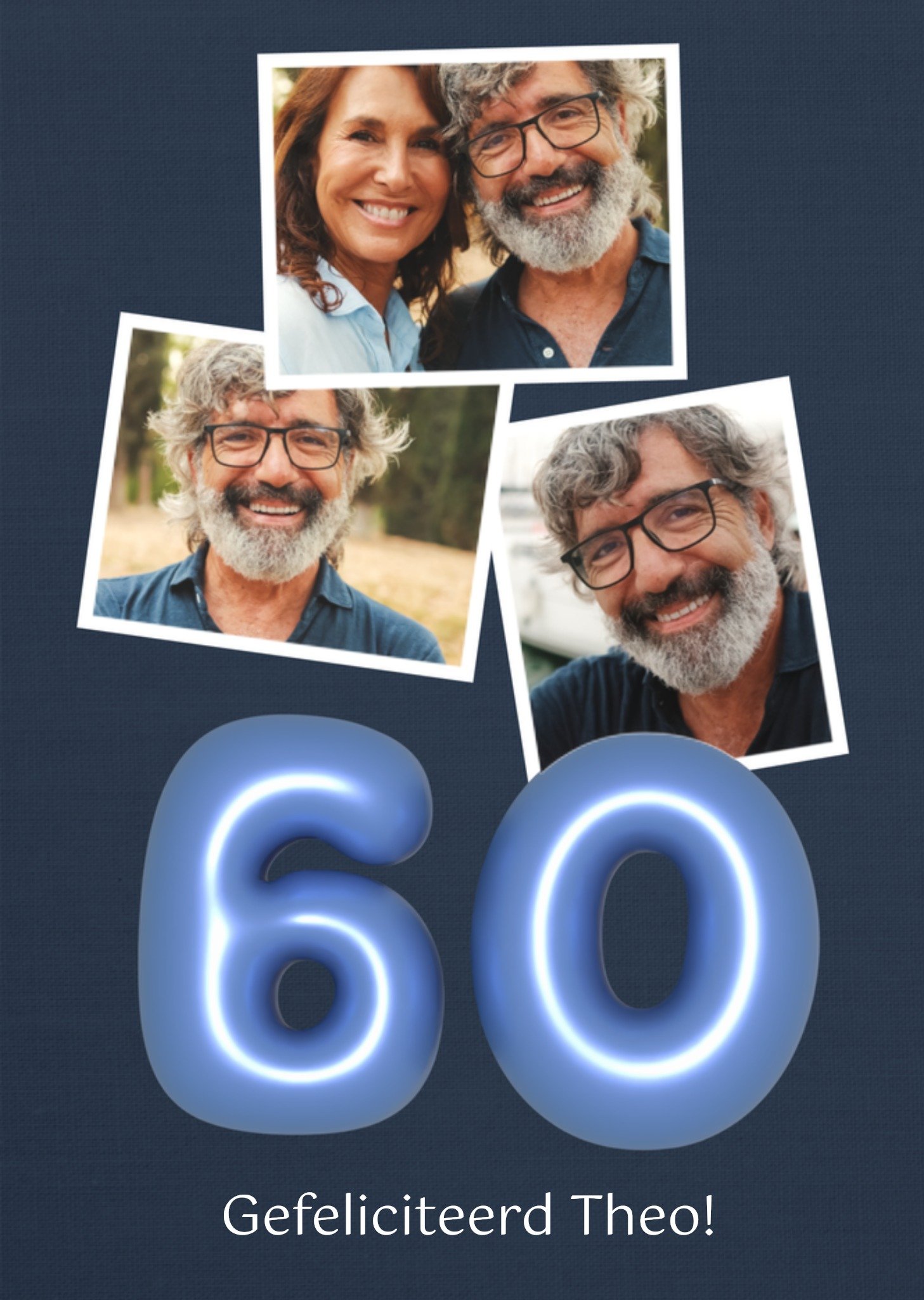Verjaardagskaart - 60 jaar - fotokaart