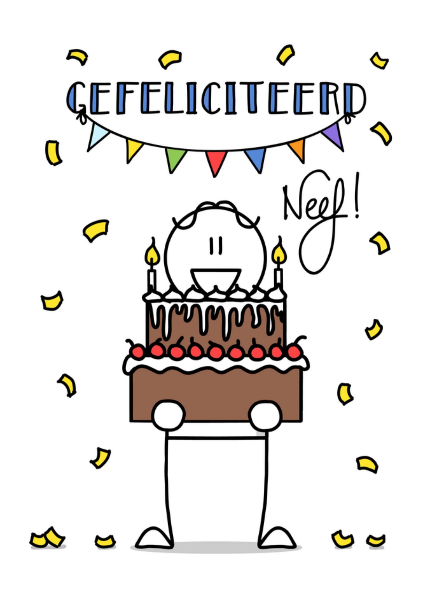 Felicitatiekaart Neefje Kaart YH Tekent