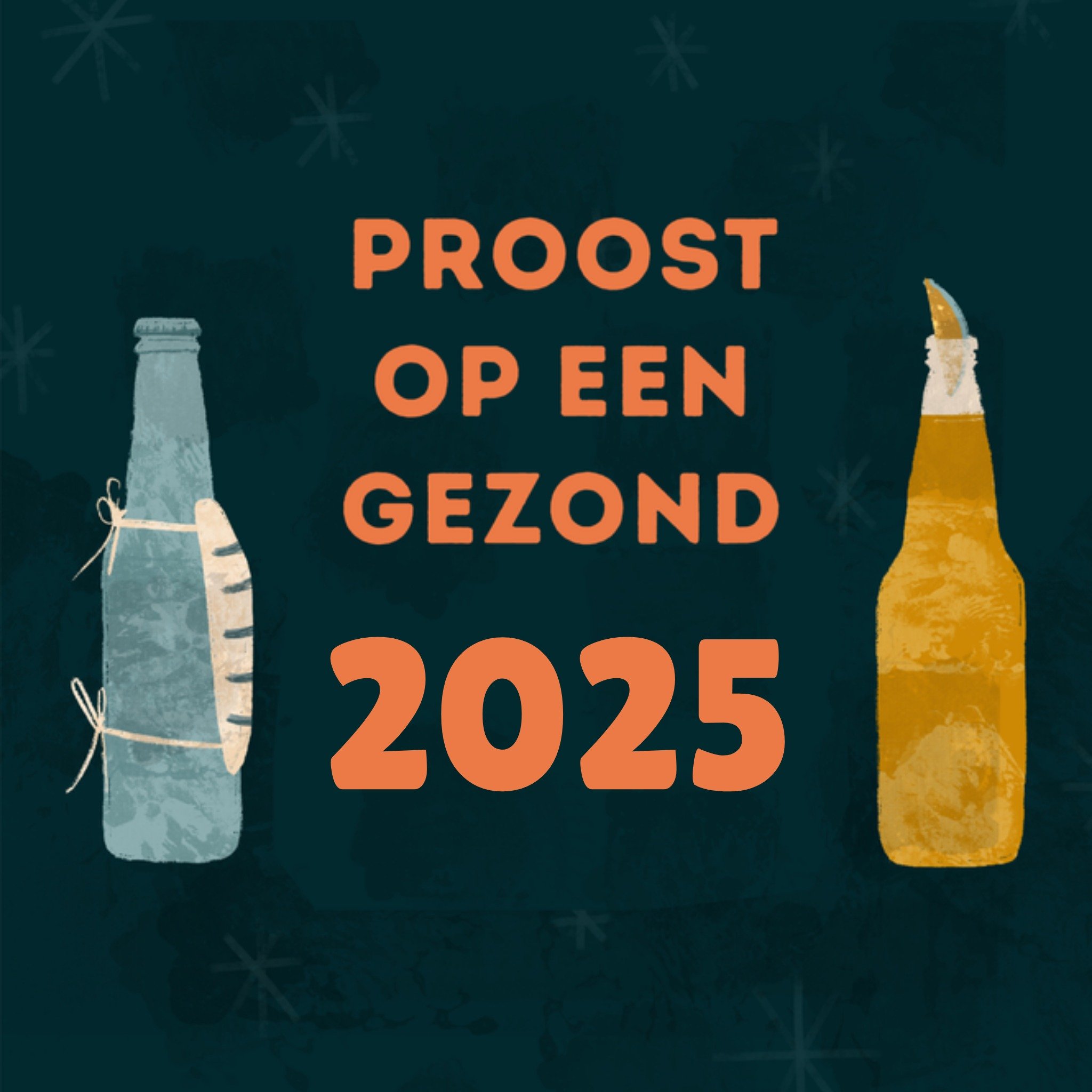 Greetz Nieuwjaarkaart proost Vierkant