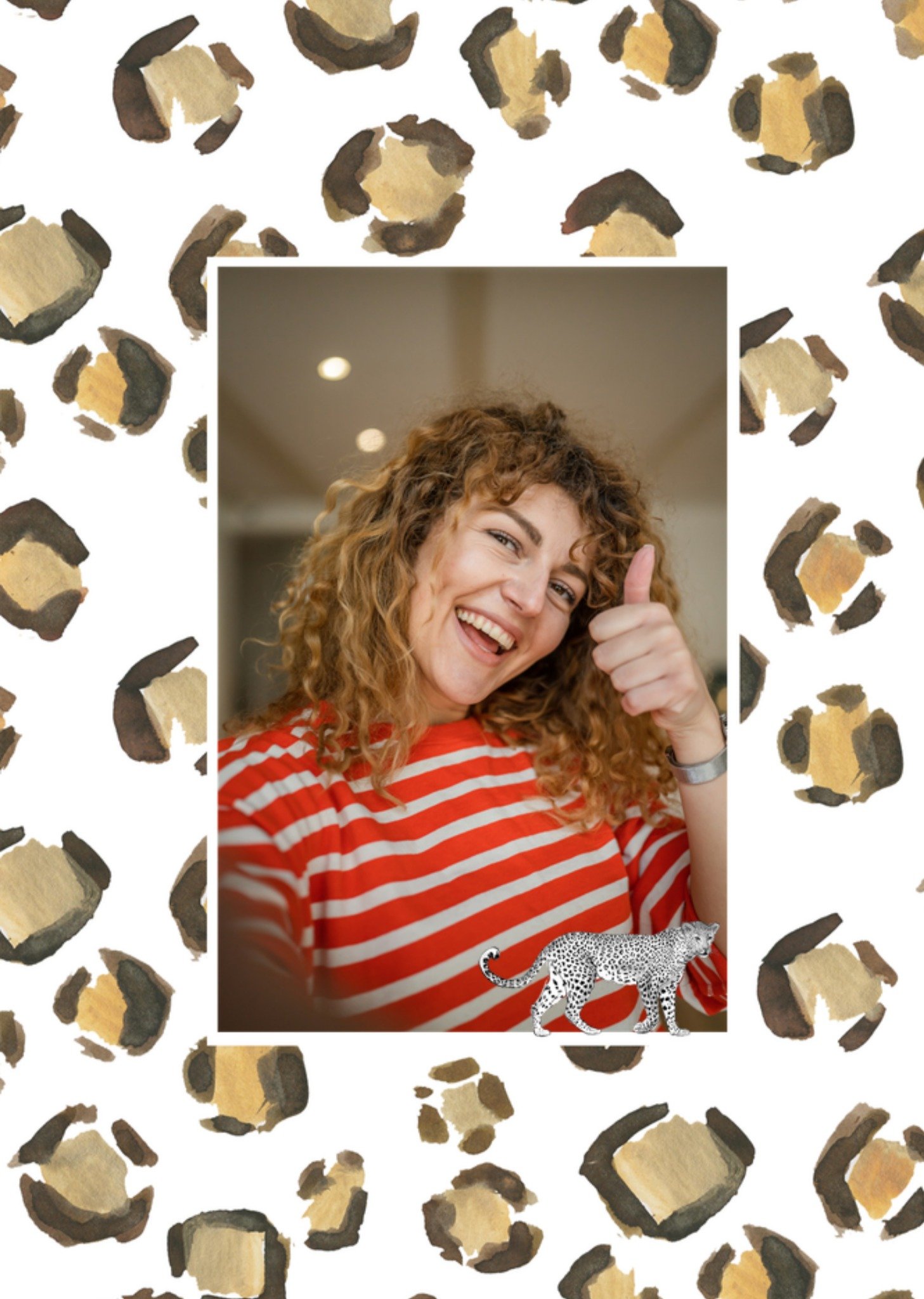 Marie Bodie Verjaardagskaart Leopard Met foto Kaart Marie Bodié