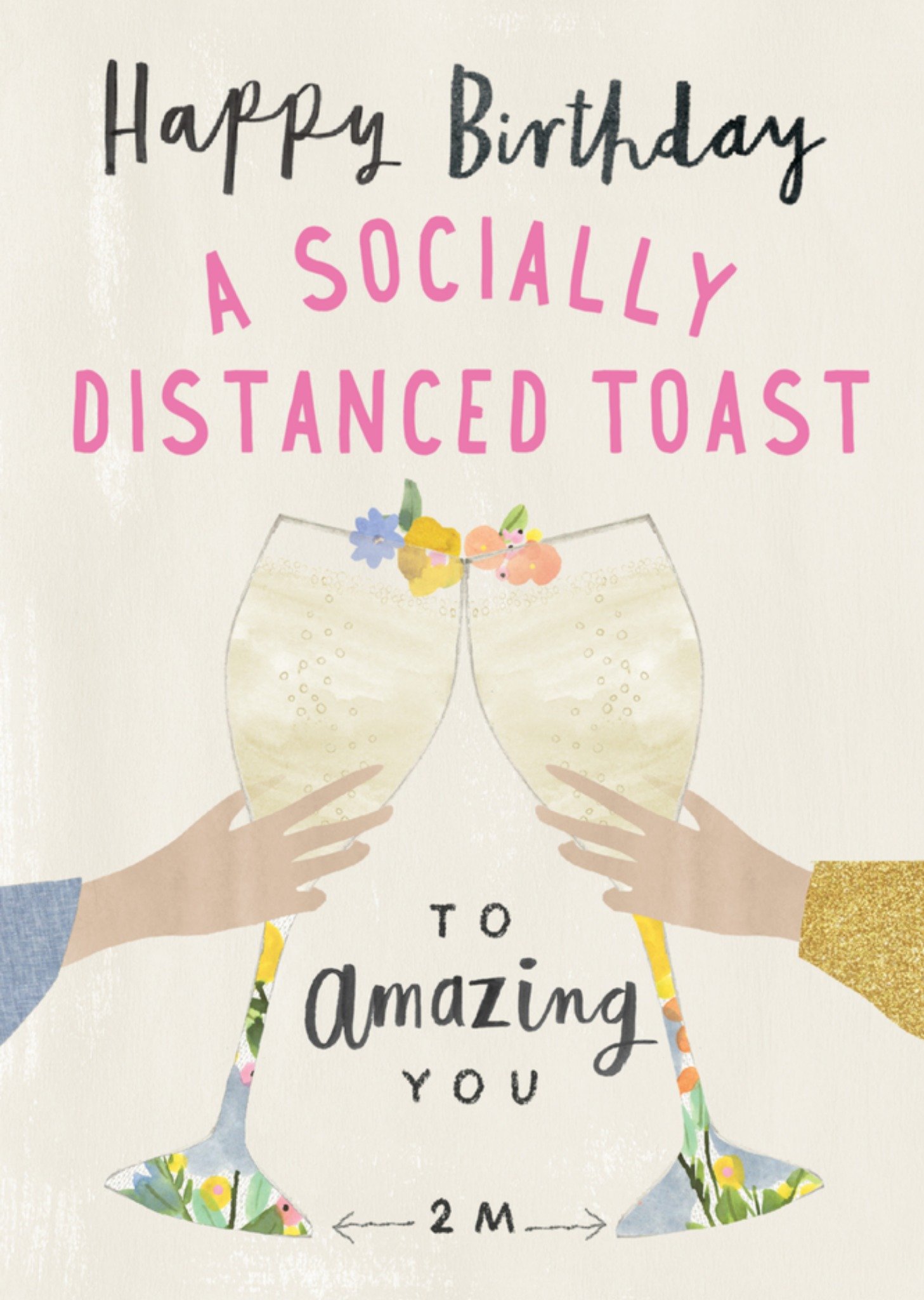Verjaardagskaart social distance Kaart Pigment