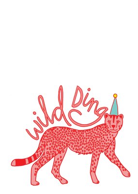 You've Got Pen On Your Face Wild Ding Geïllustreerd Luipaard Verjaardag Kaart