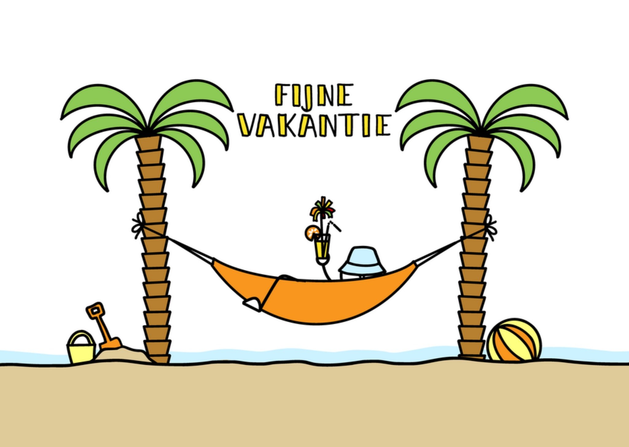 Vakantie kaart Tropisch Kaart YH Tekent