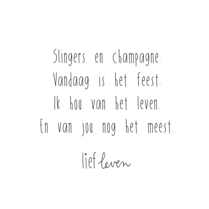 Lief Leven | Kerstkaart | Hou van jou