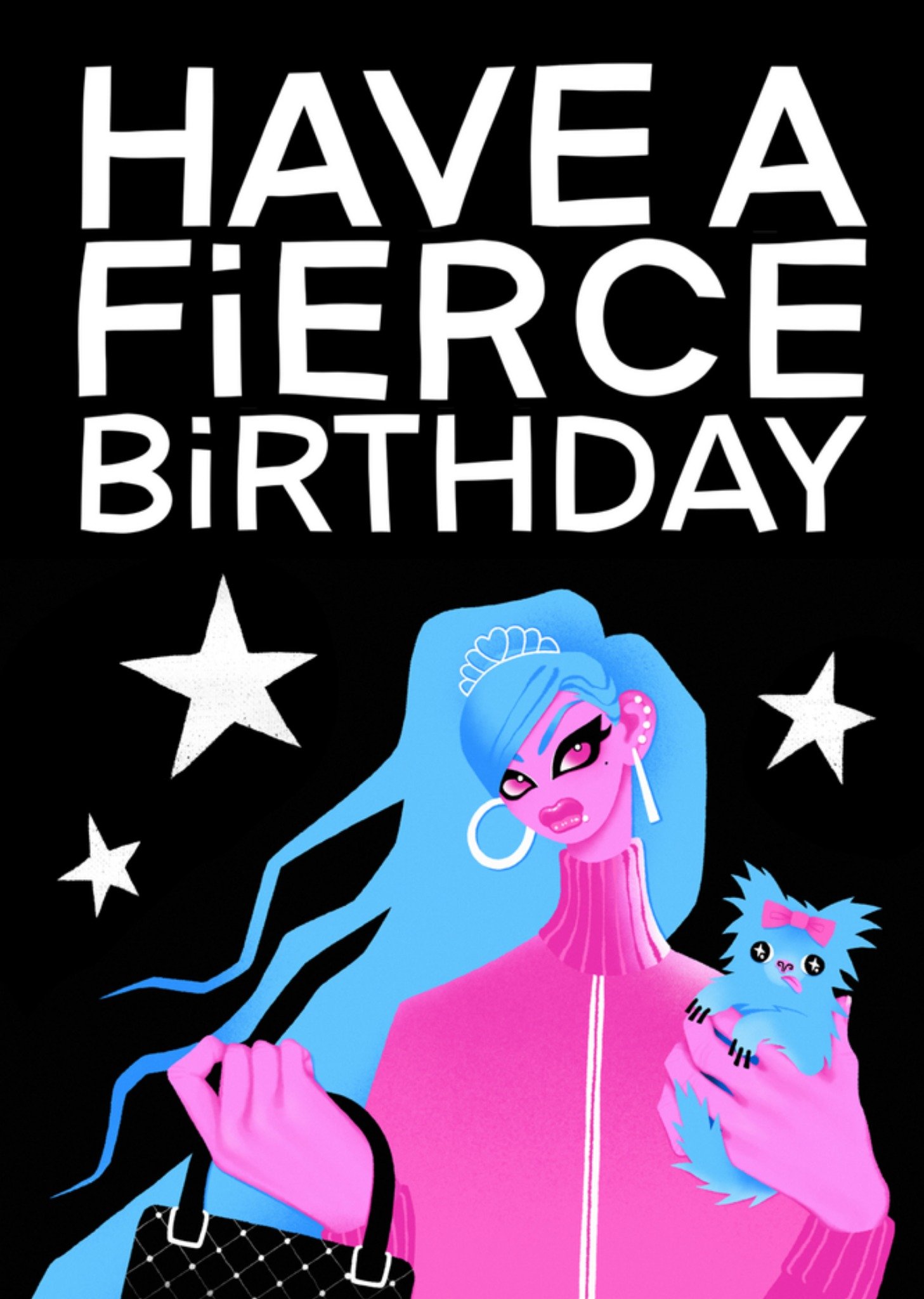 Greetz Jungle Studio Verjaardagskaart Have a fierce birthday Standard Card