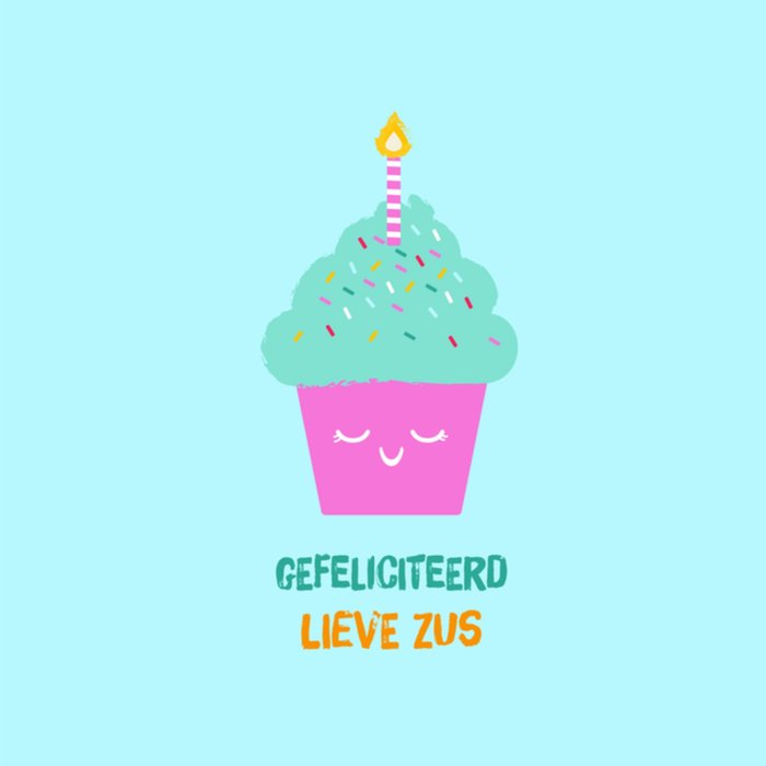 Verjaardagskaart | Greetz | Cupcake | Zus