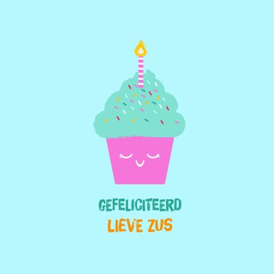 Verjaardagskaart | Greetz | Cupcake | Zus