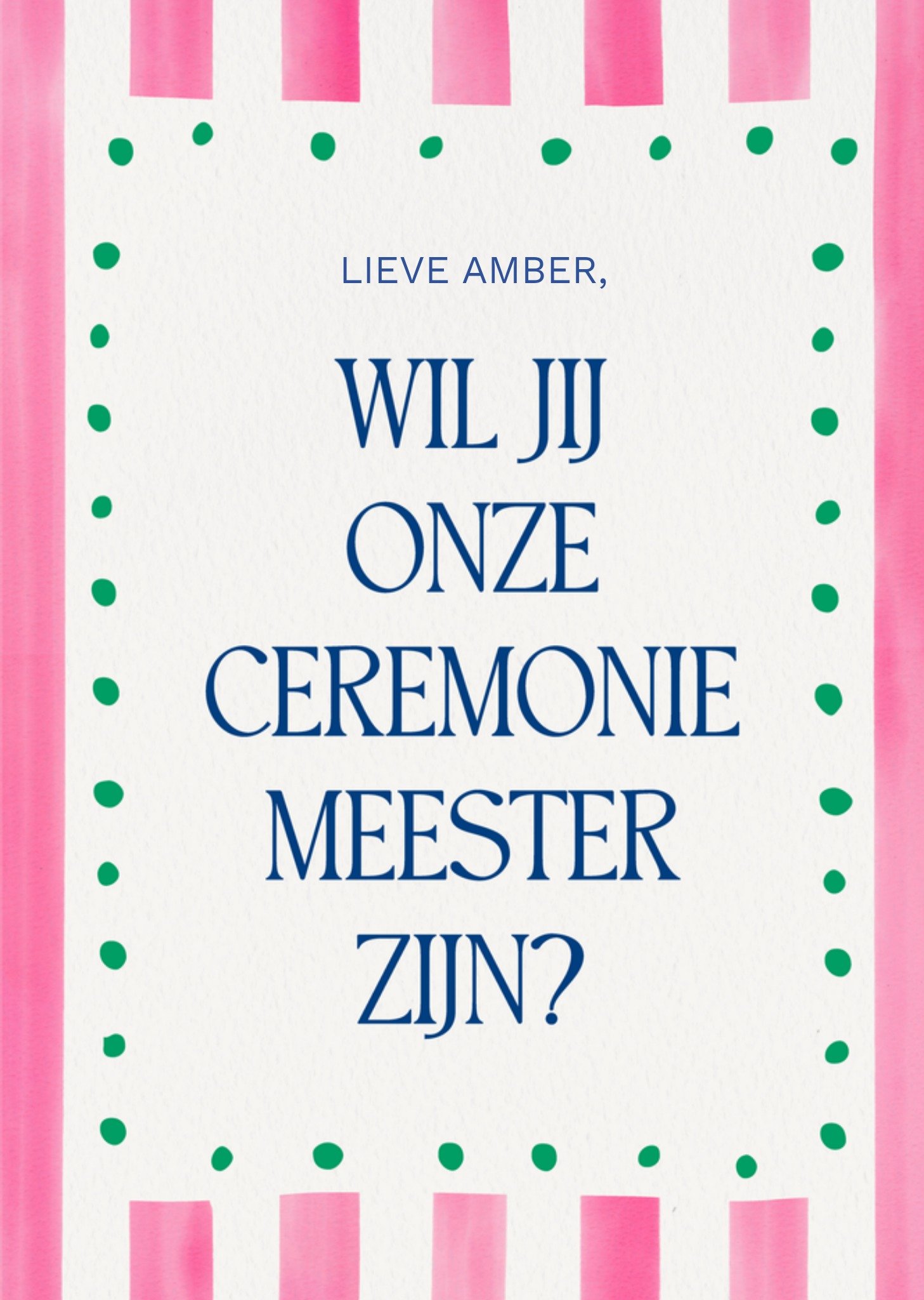 Greetz Huwelijkskaart Ceremonie Meester Standard Card