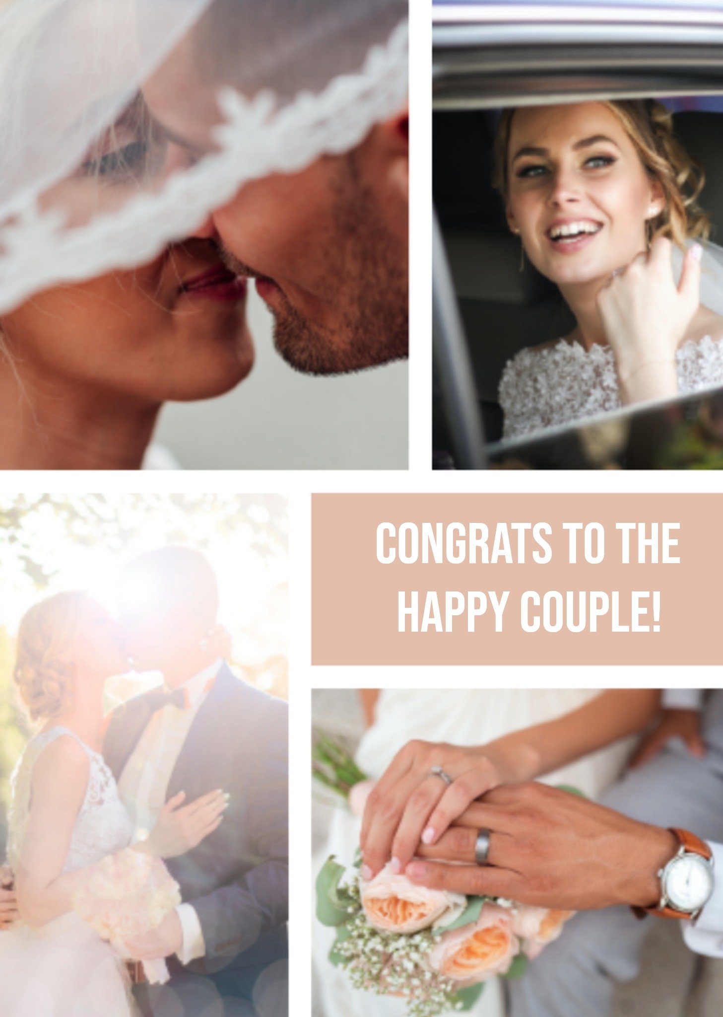 Greetz Huwelijkskaart Happy couple Standard Card