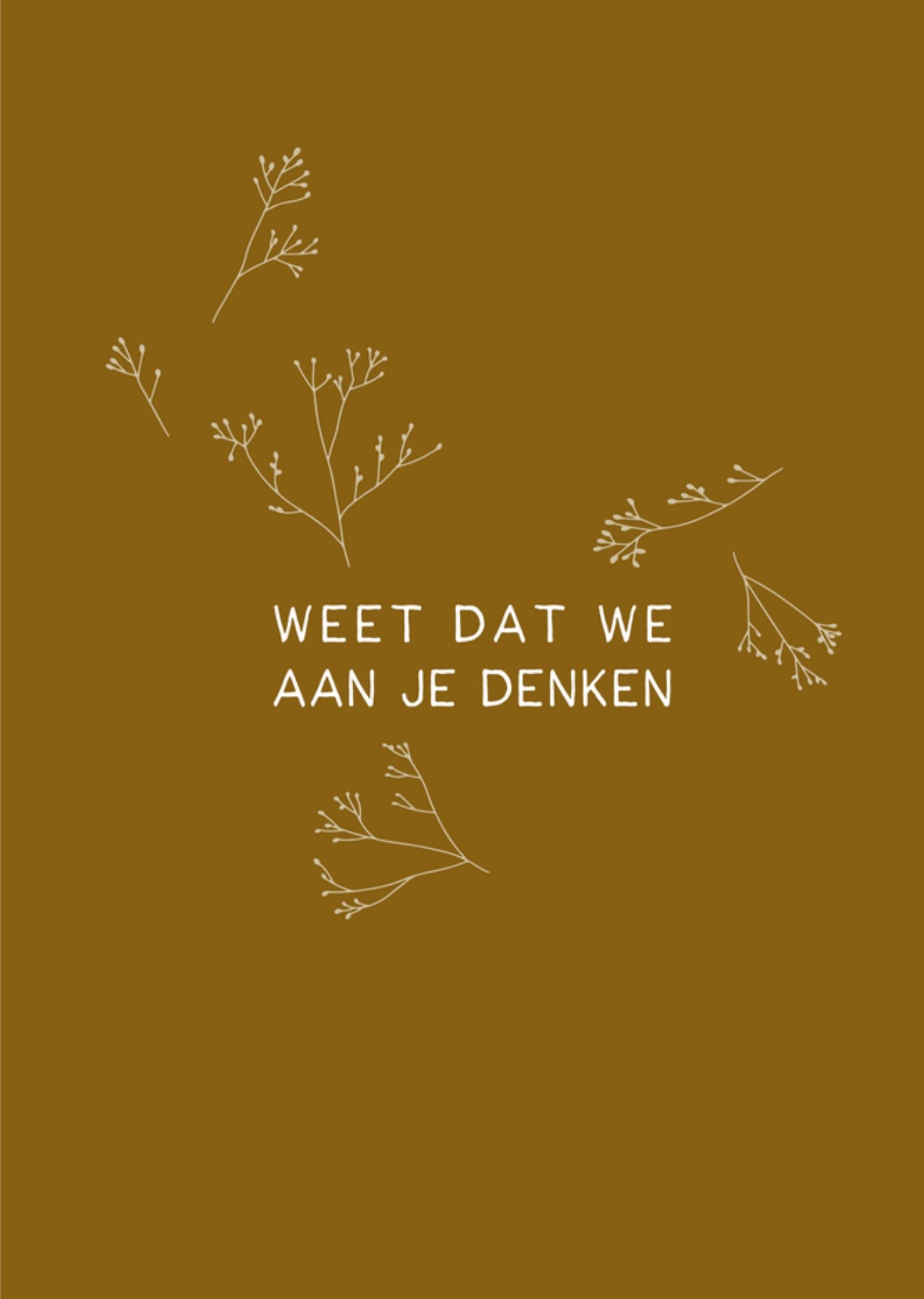 Denken aan kaart Bloemen Kaart Dagelijksebroodkruimels