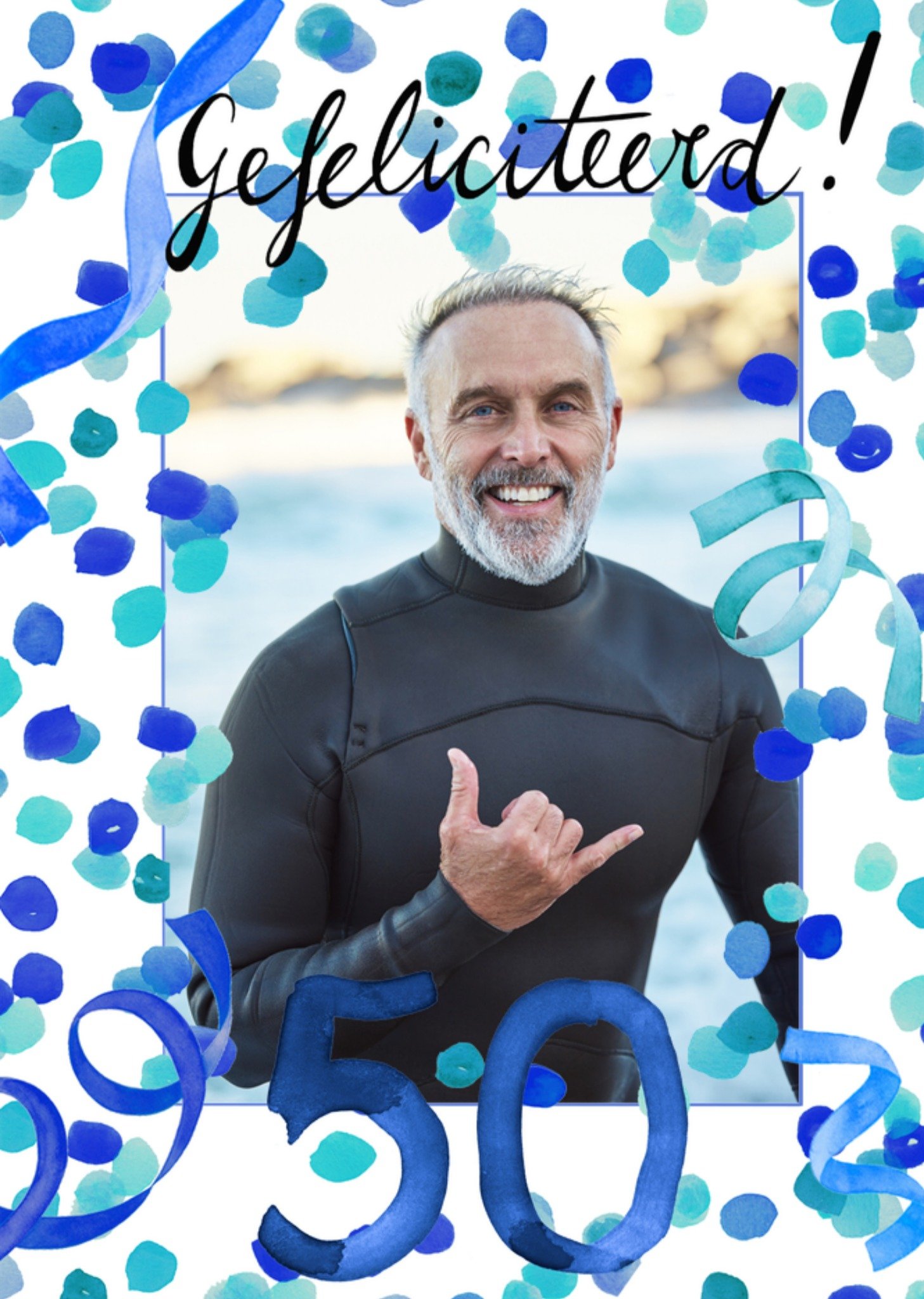 Marie Bodie Verjaardagskaart 50 Confetti Met foto Kaart Marie Bodié