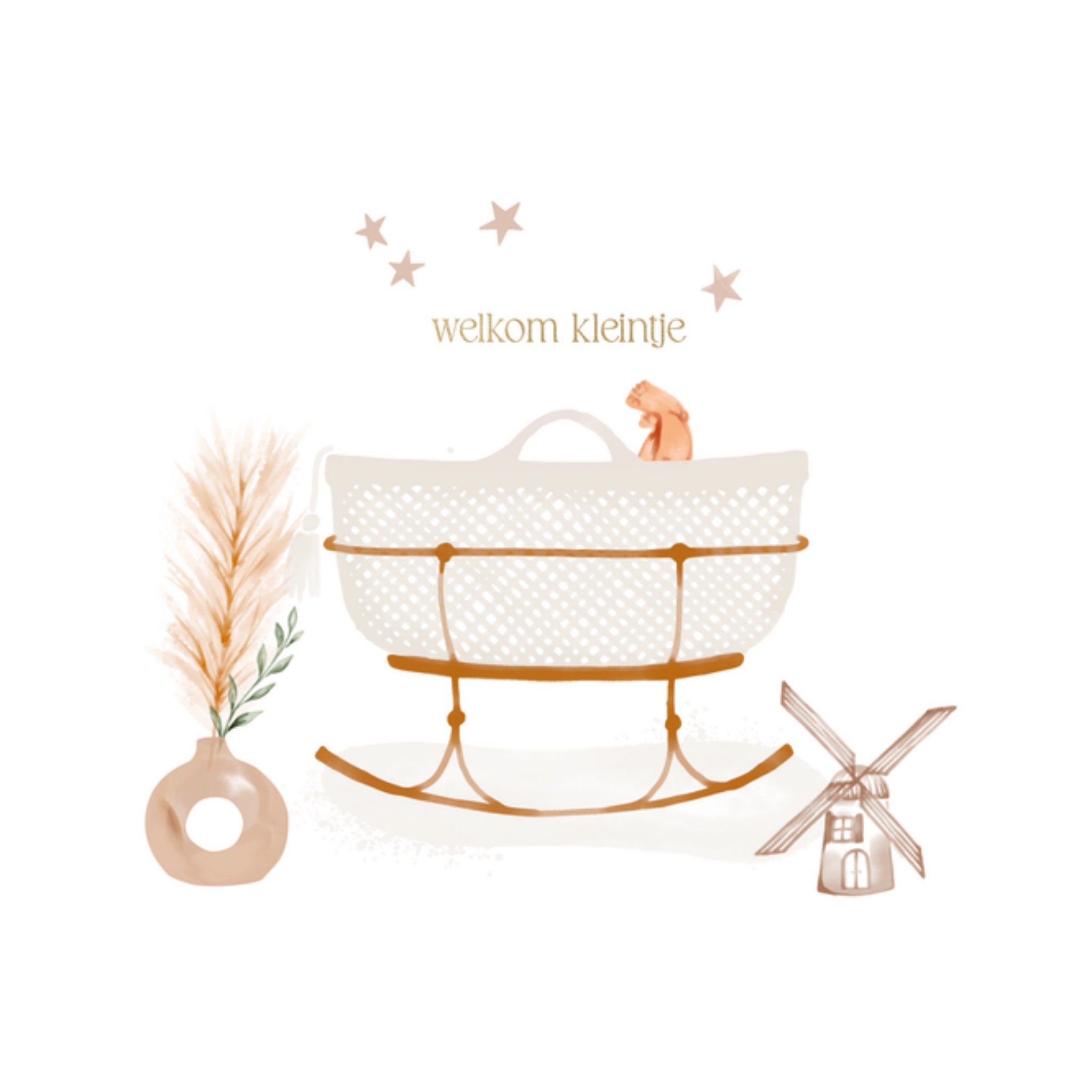 Greetz Geboortekaart Welkom kleintje Vierkant