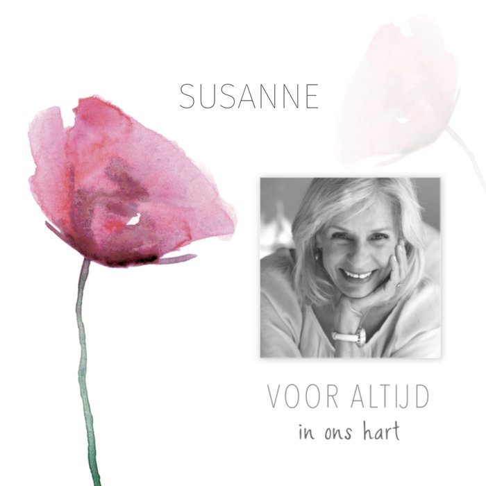 Michelle Dujardin | Condoleancekaart | Voor altijd in ons hart