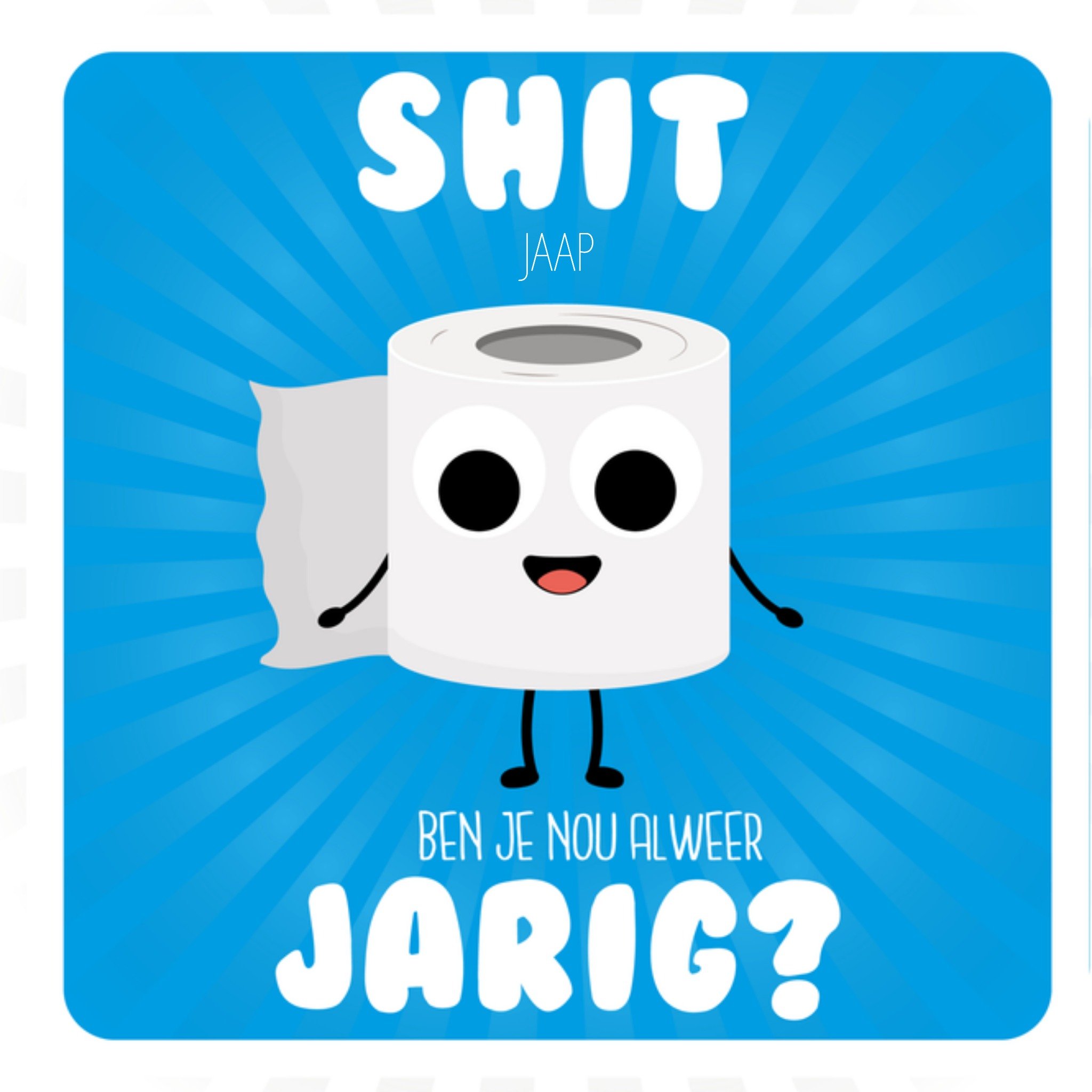 Verjaardag Shit Vierkante Kaart Paperclip