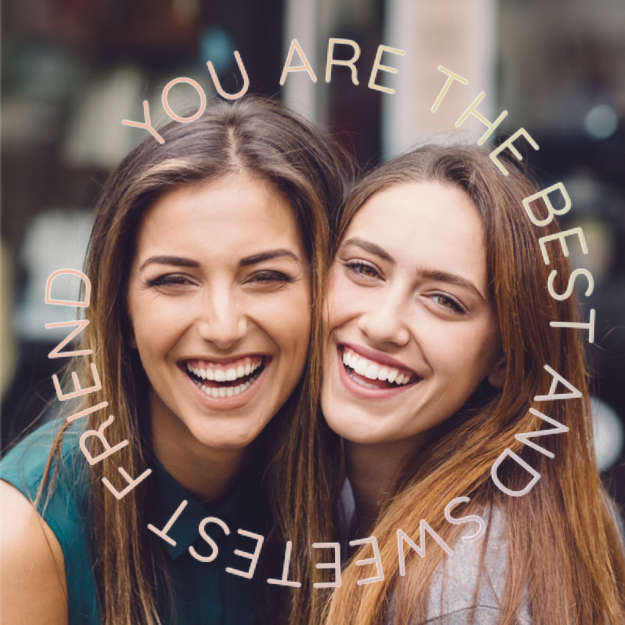 Greetz Valentijnskaart Best and sweetest friend Met foto Vierkant