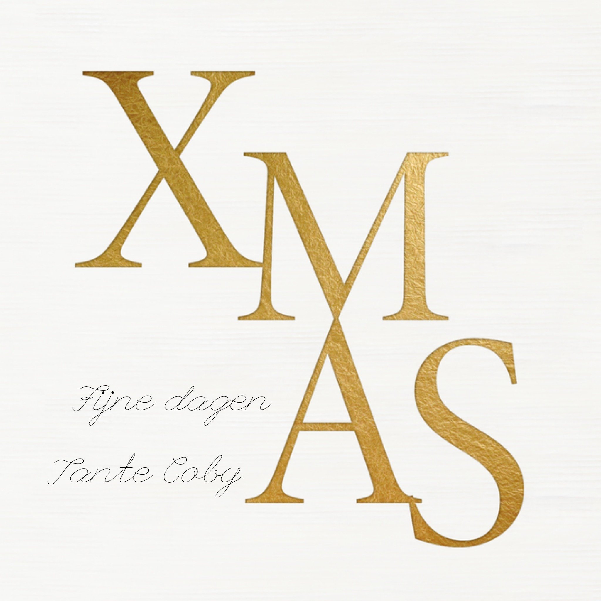 Greetz Kerstkaart tante met naam Vierkant