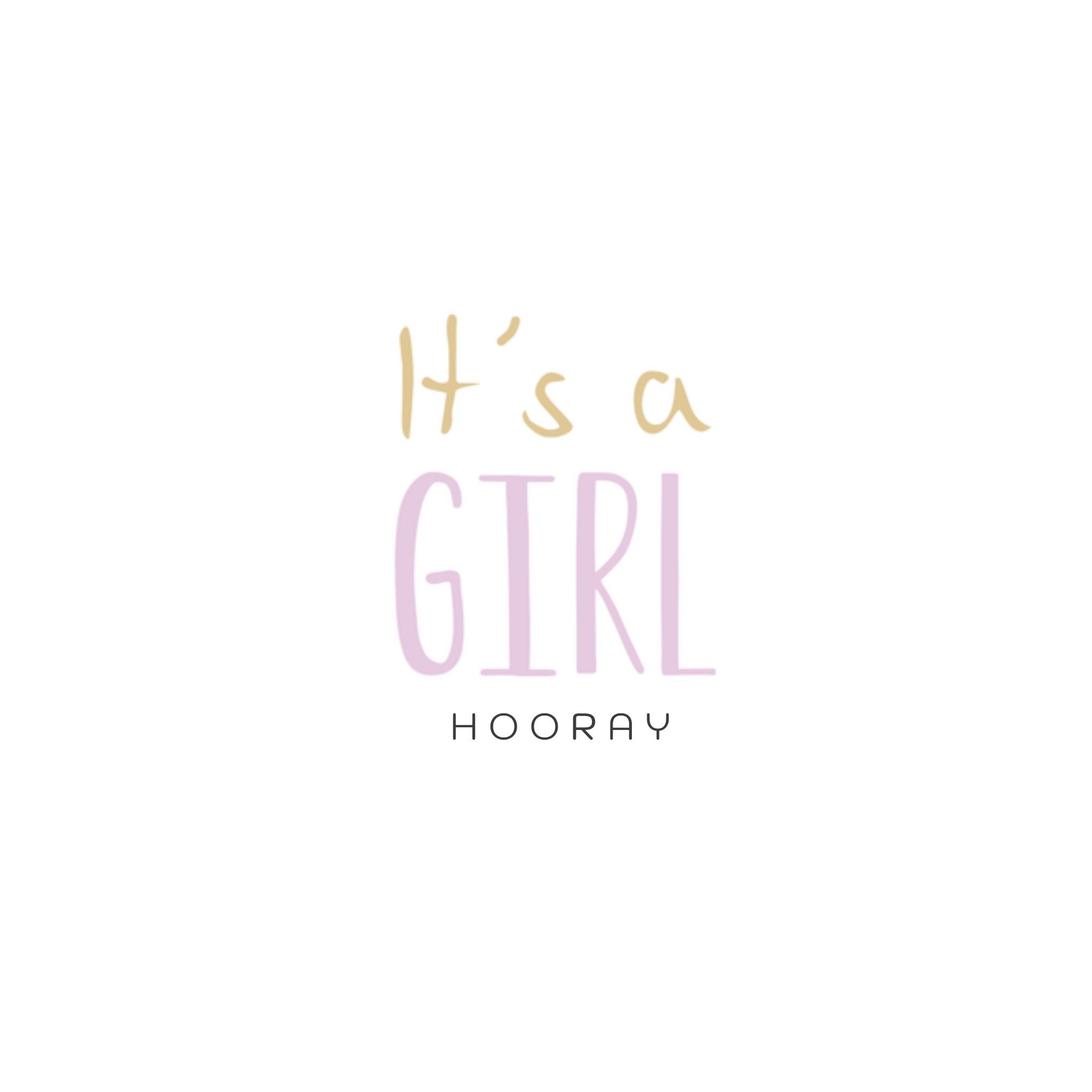 Greetz Geboortekaart girl Vierkant