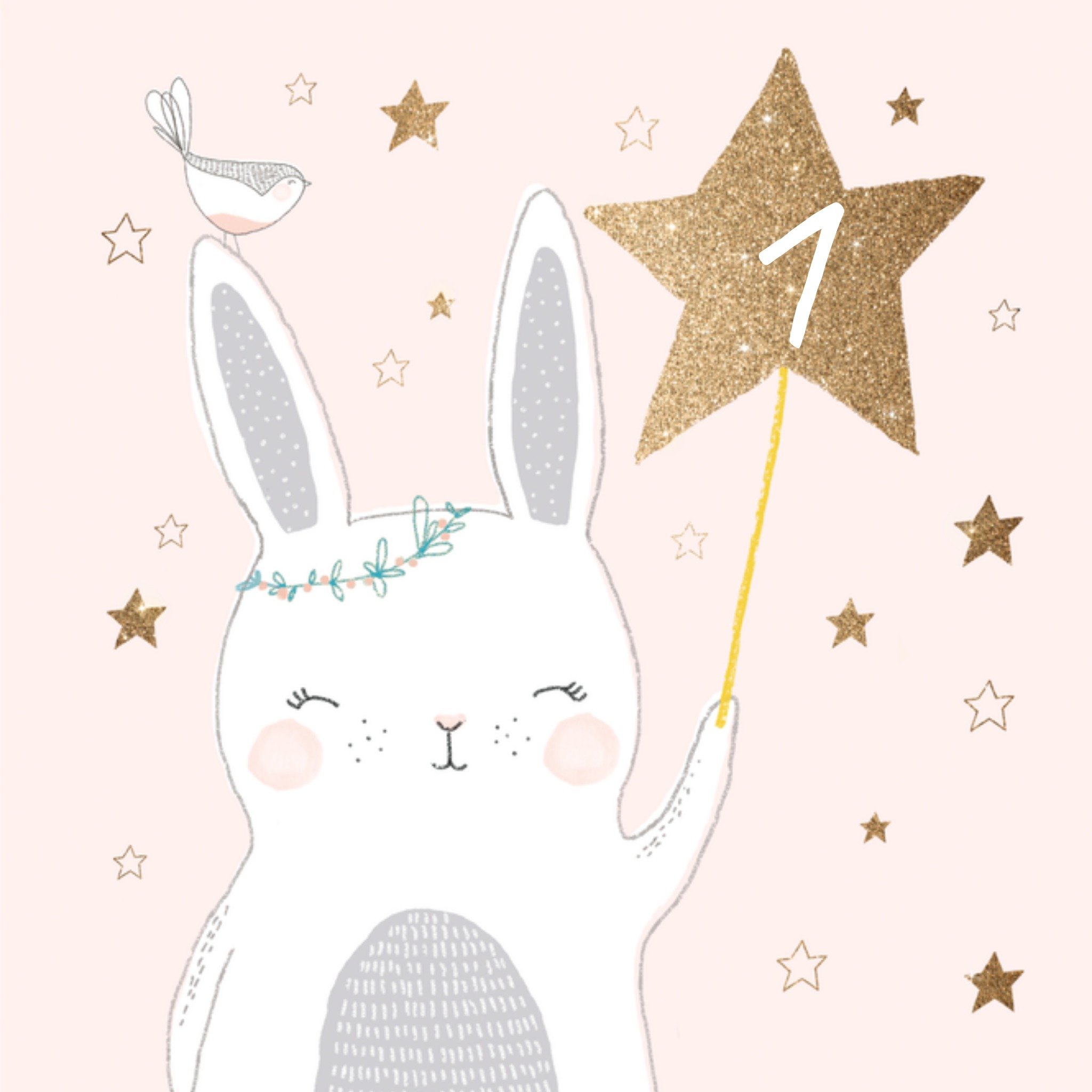 Eerste verjaardagskaart 1 jaar Vierkante Kaart UK Greetings