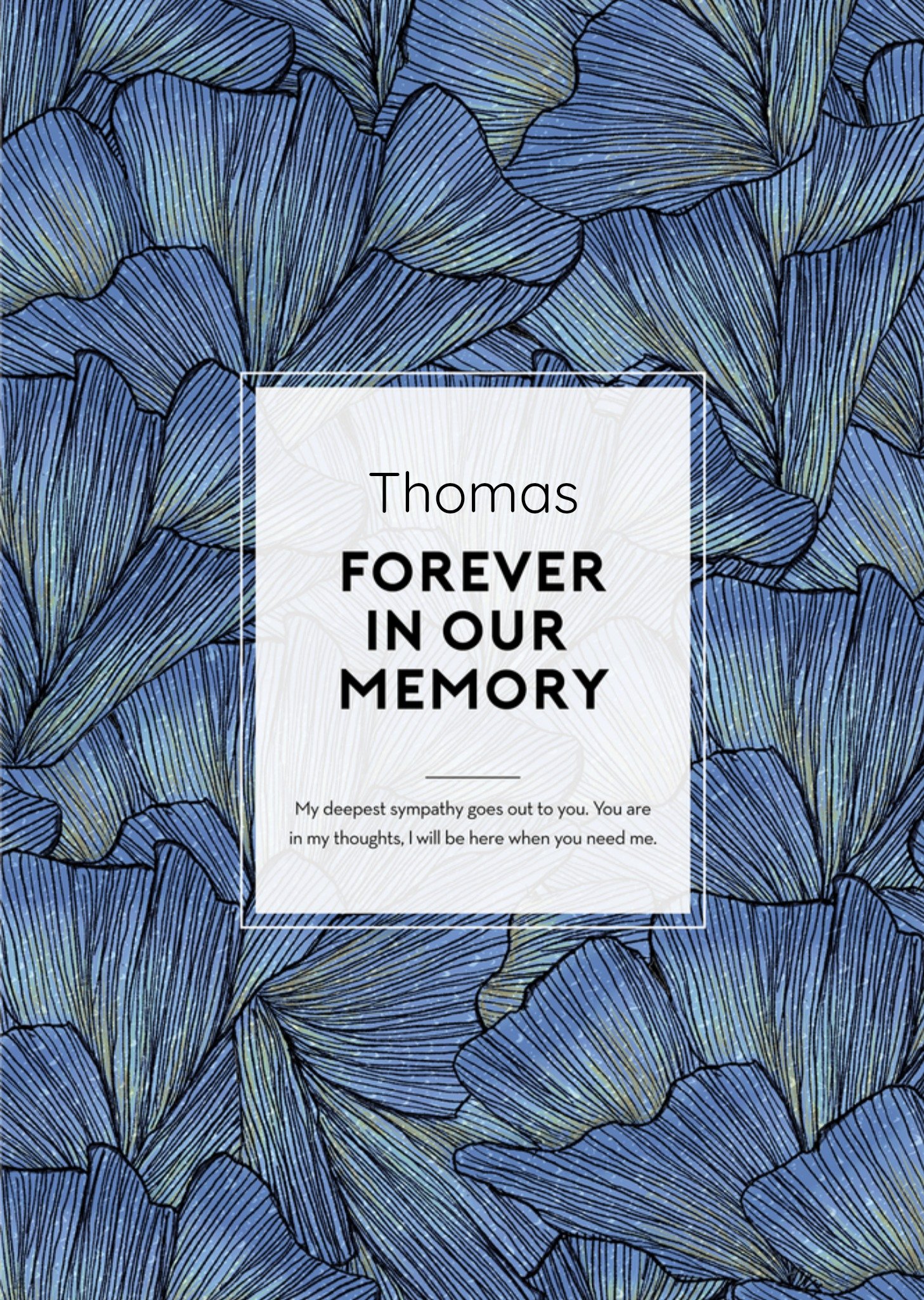 Condoleancekaart Forever in our memory Kaart The Gift Label