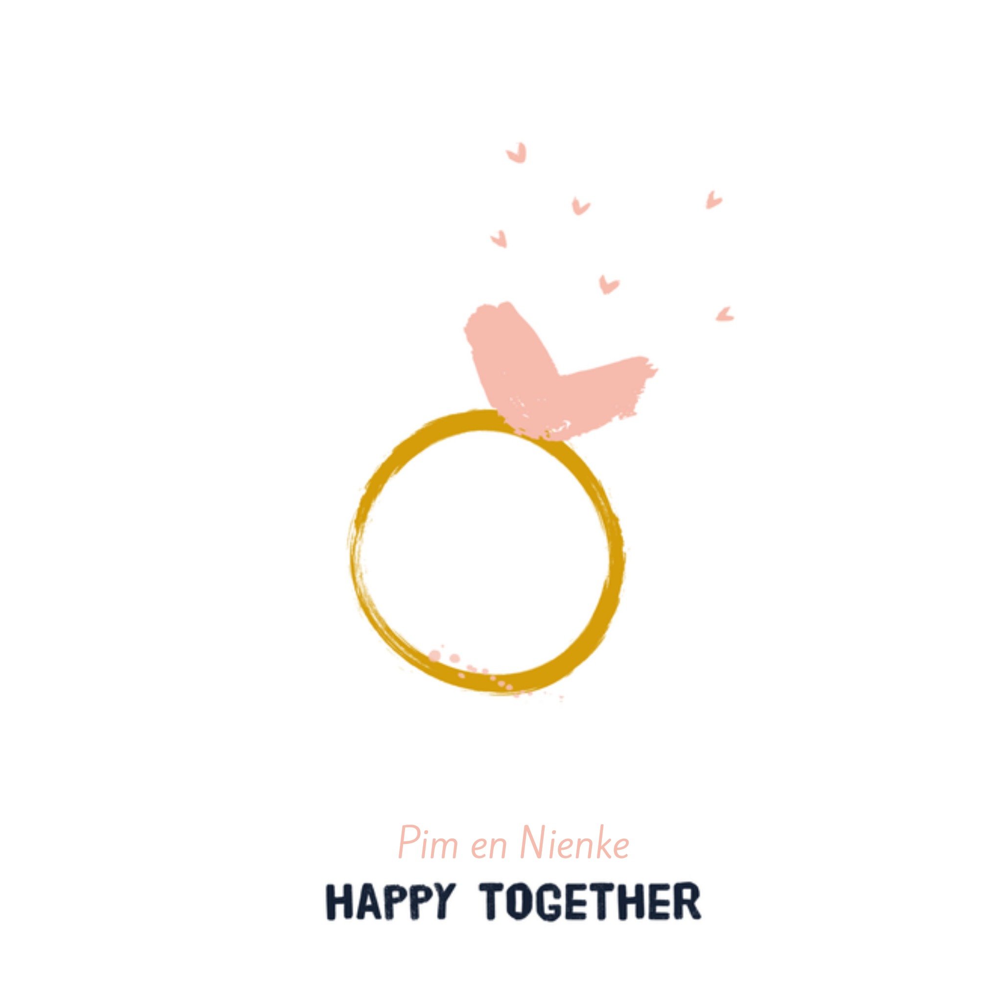 Kitchen of Smiles Huwelijkskaart met naam Vierkant