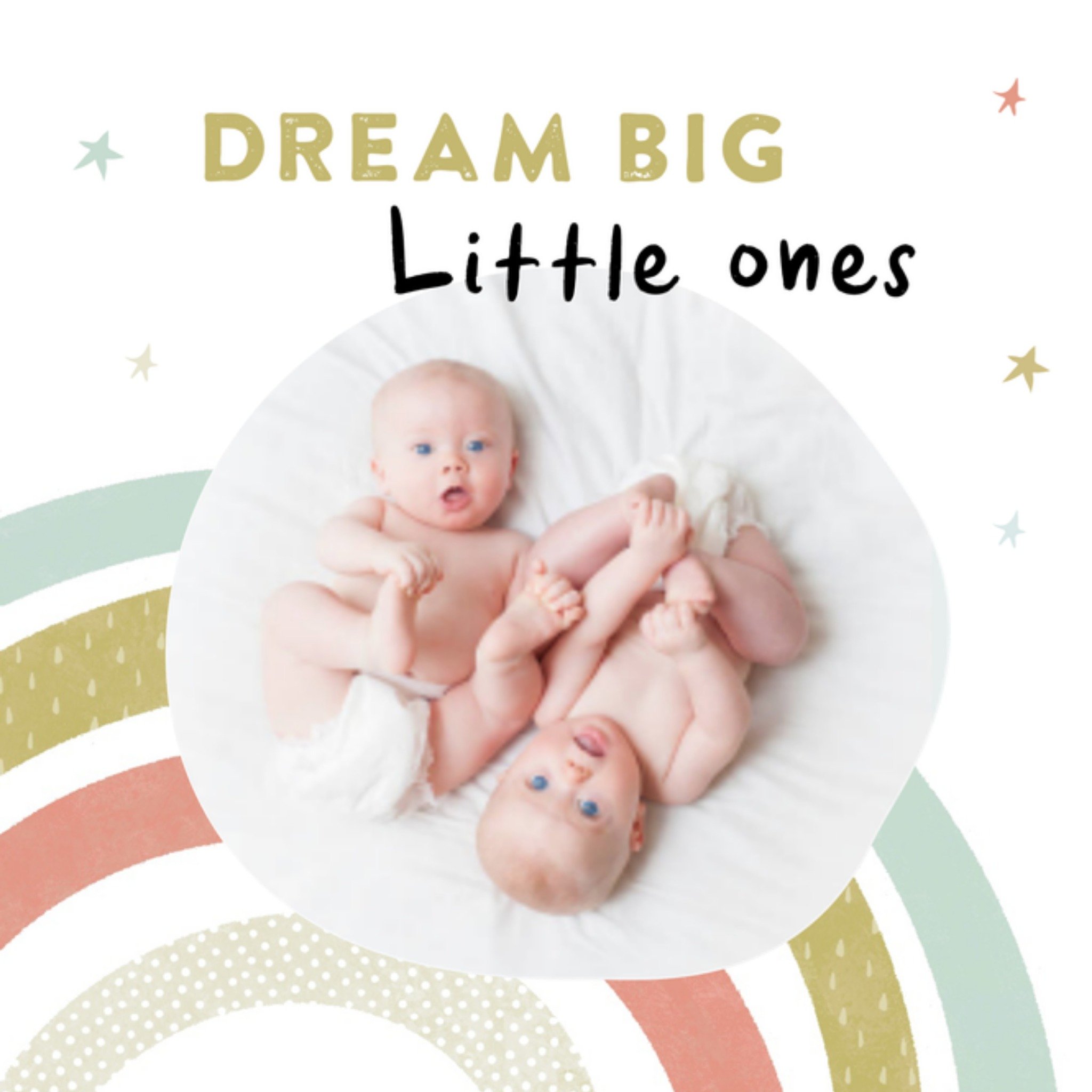 Greetz Geboortekaart Dream big little ones Vierkant