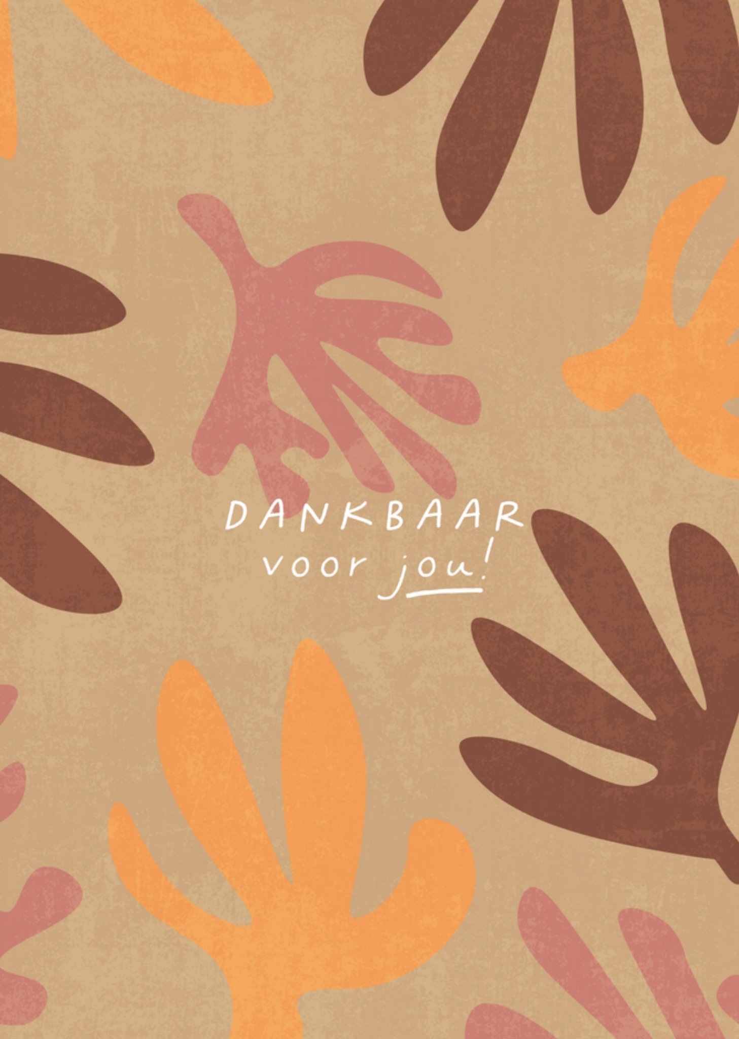 Bedankt Plant Beige Kaart Melolelo