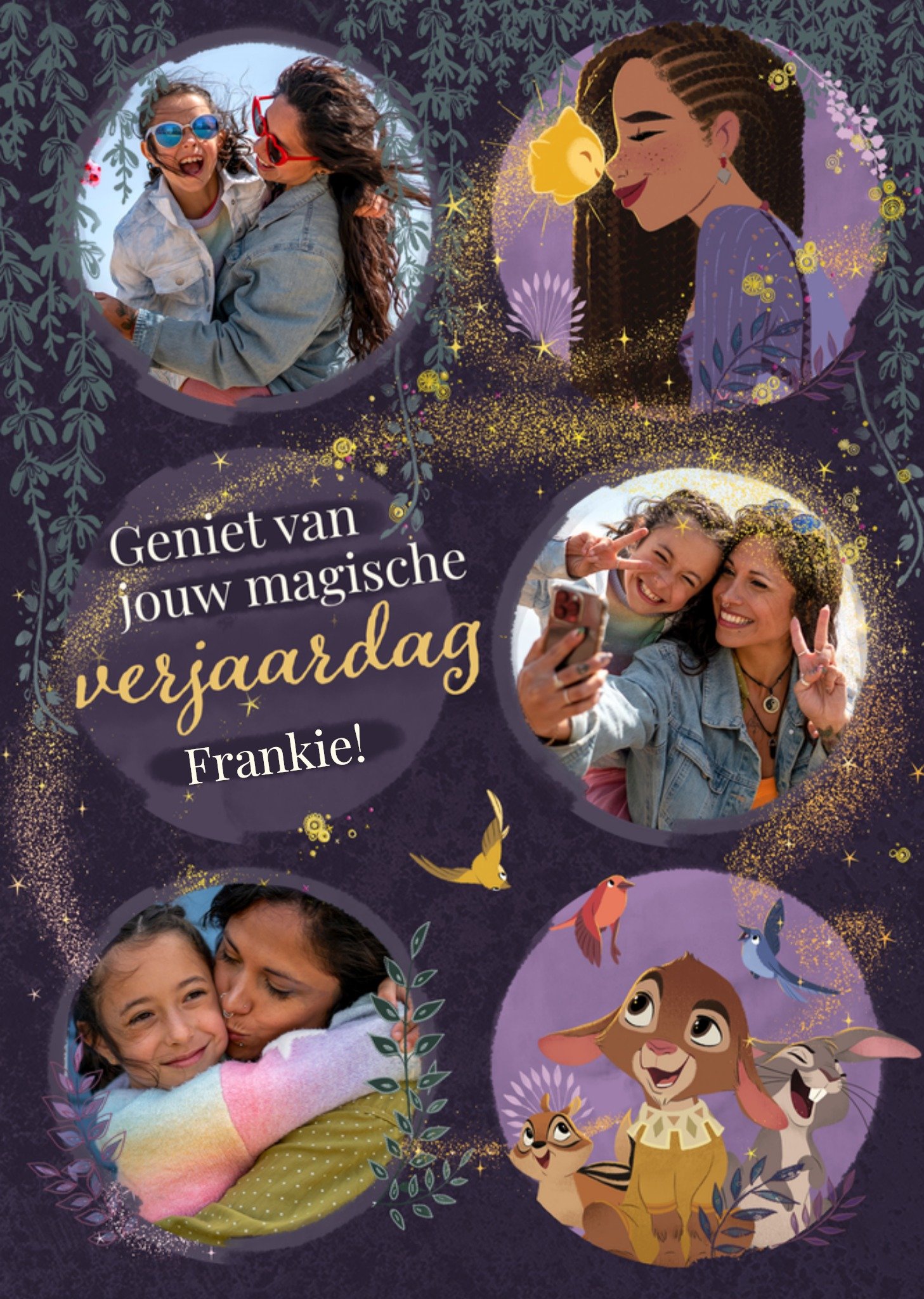 Disney Verjaardagskaart Magisch met fotos Kaart Wish