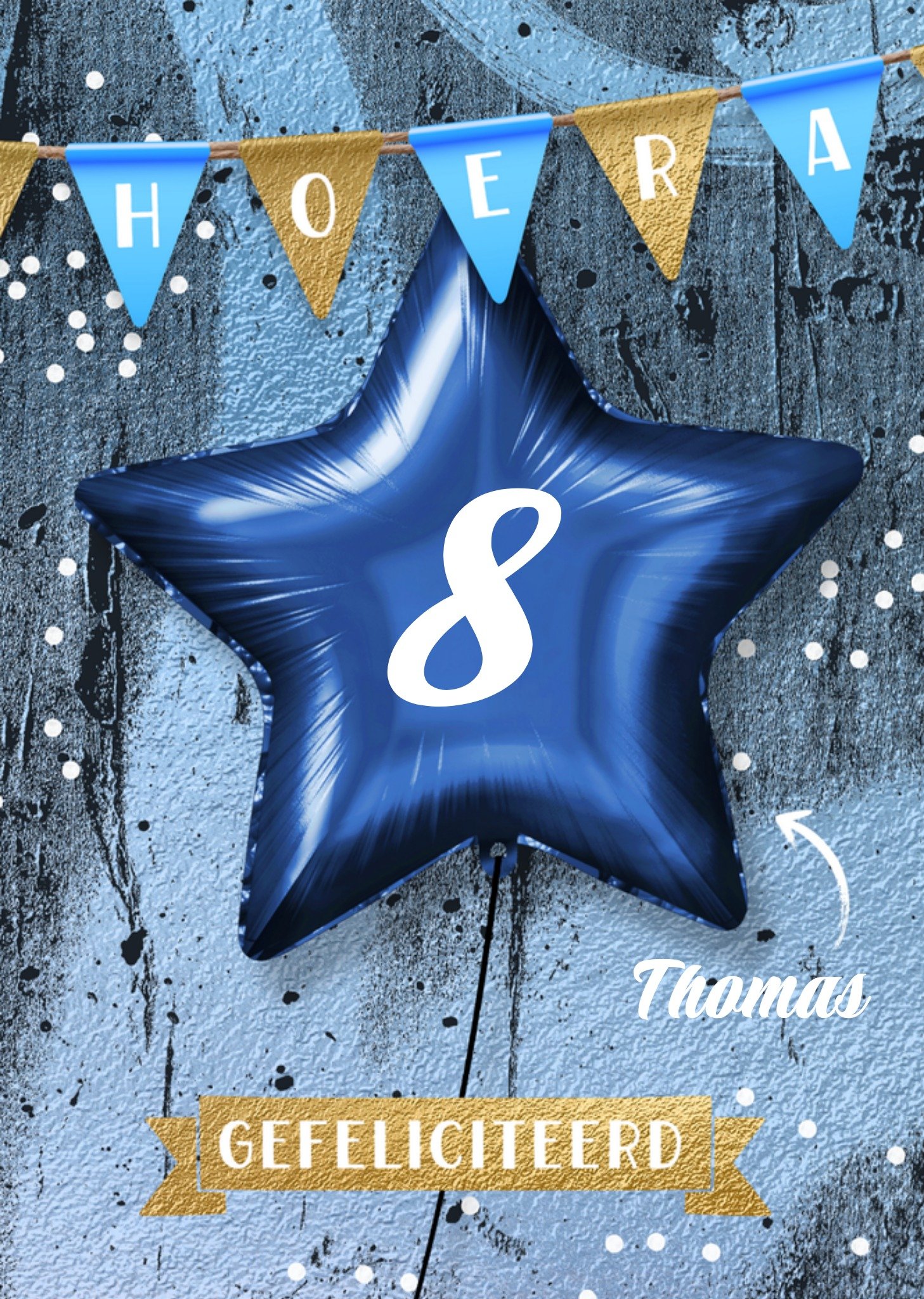 Verjaardagskaart Met eigen naam Kaart Luckz