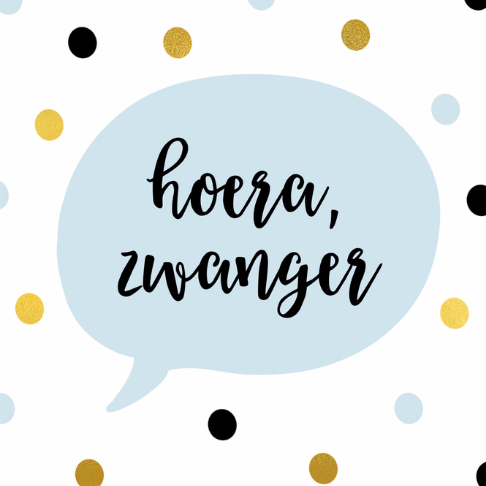 Greetz Zwangerschapskaart stippen Vierkant