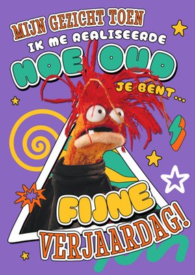 Muppets | Verjaardagskaart | Mijn gezicht toen ik me realiseerde hoe oud je bent