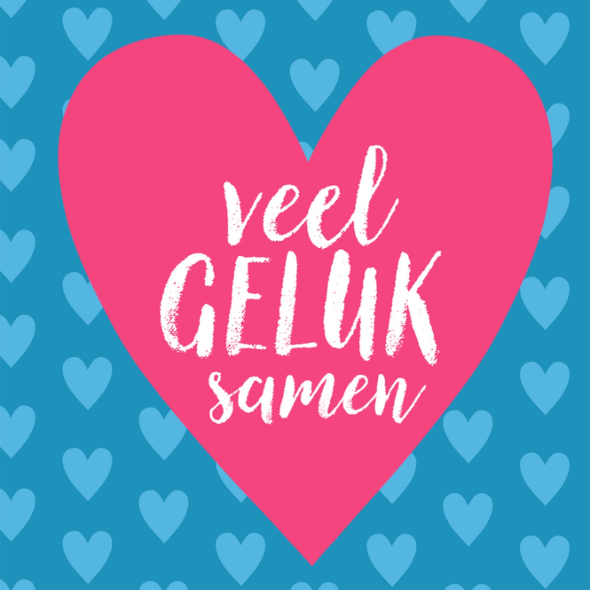 Greetz Huwelijkskaart Hartjes Vierkant