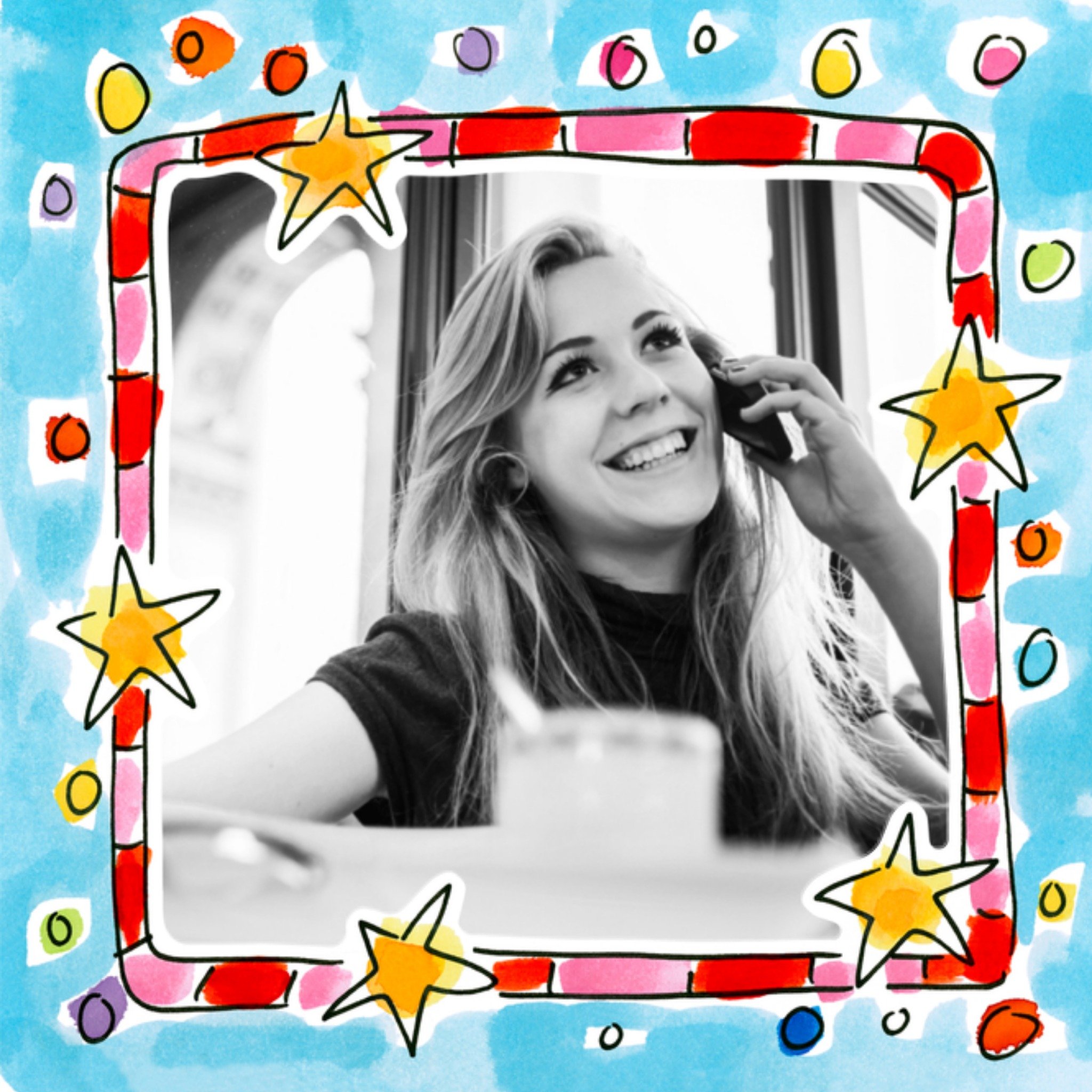 Examenfeestje Eigen foto Vierkante Kaart Blond Amsterdam