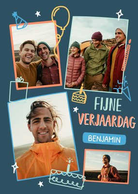 Doodle Collage Verjaardag Kaart