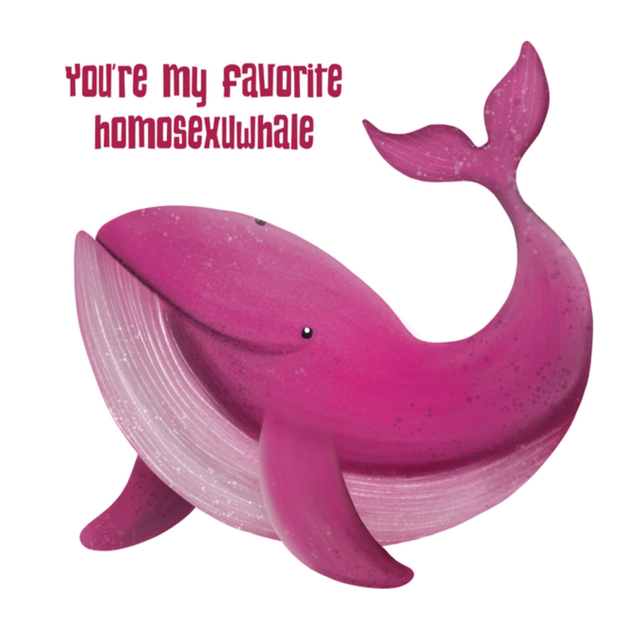 Greetz Valentijnskaart LHBTIQ+ Whale Vierkant