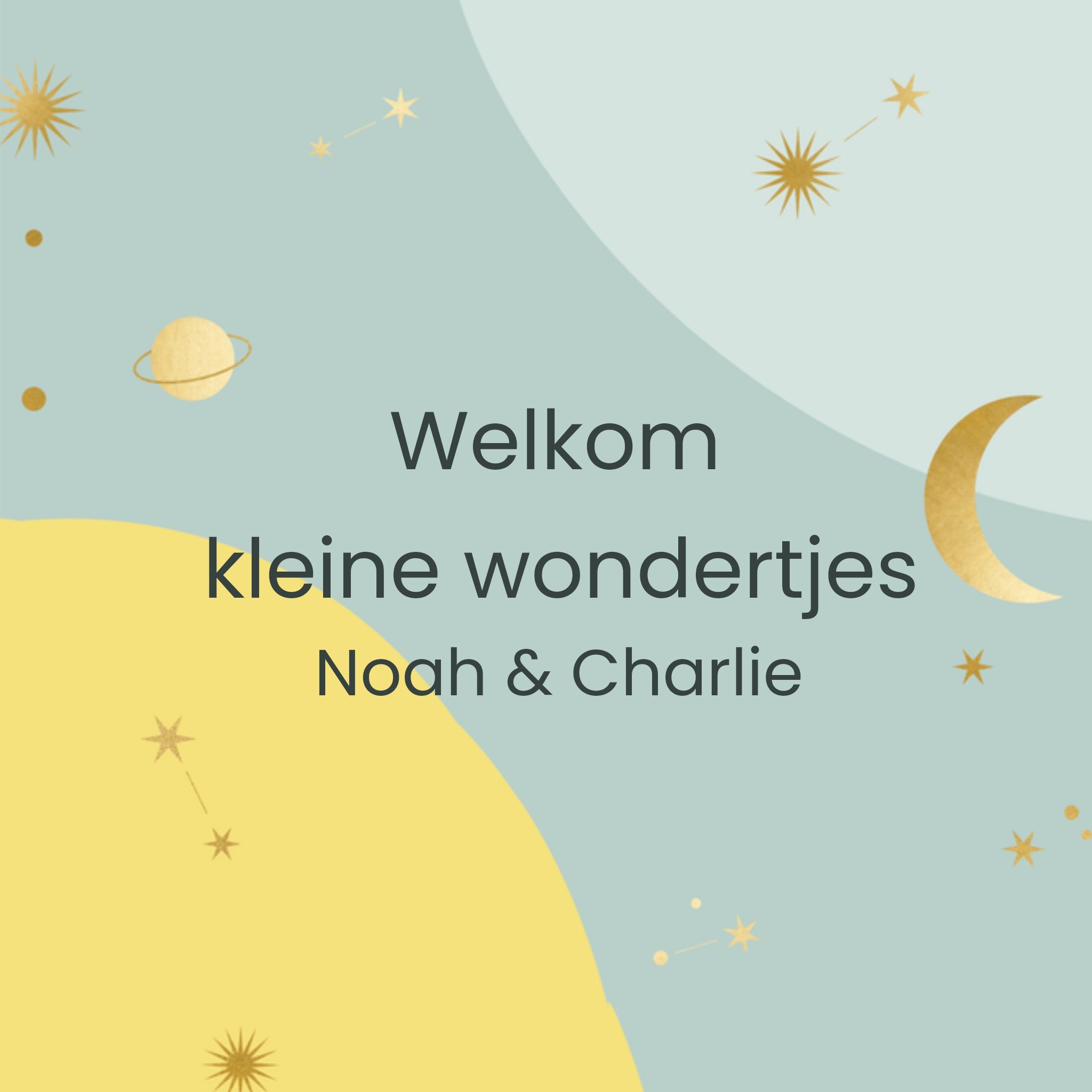 Greetz Geboortekaart Kleine wondertjes Vierkant