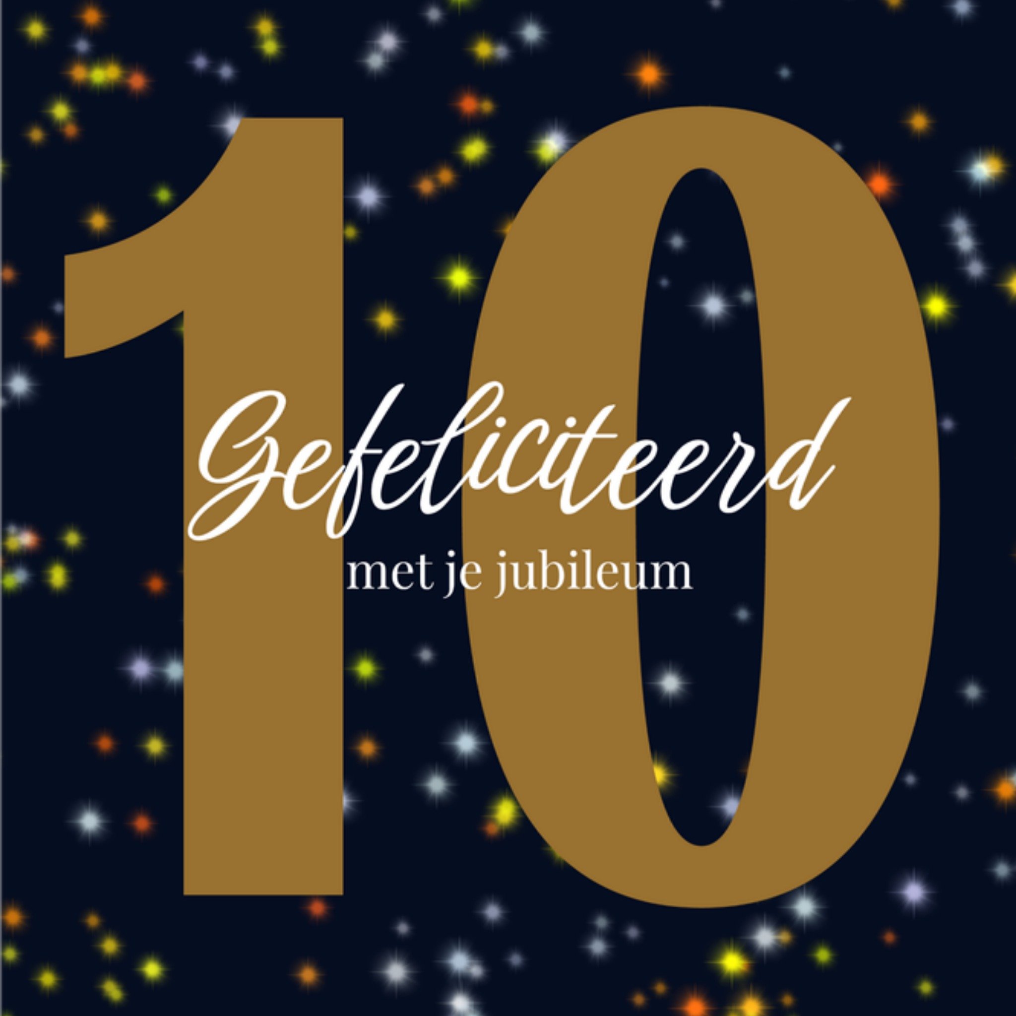 Greetz Werk jubileum kaart 10 Vierkant