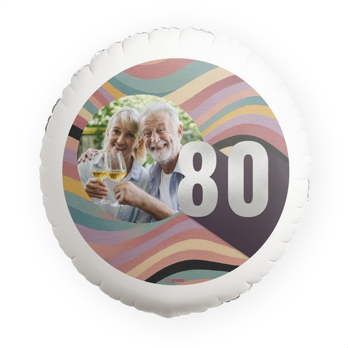 Ballon | 80 jaar | Foto aanpasbaar