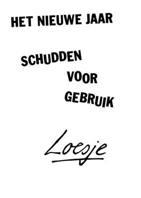 Loesje | Nieuwjaarskaart | schudden voor gebruik