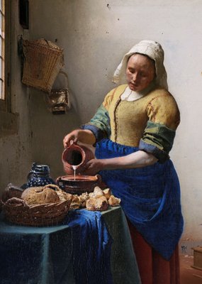 Klaas de Jong | Kunstkaart | Het melkmeisje