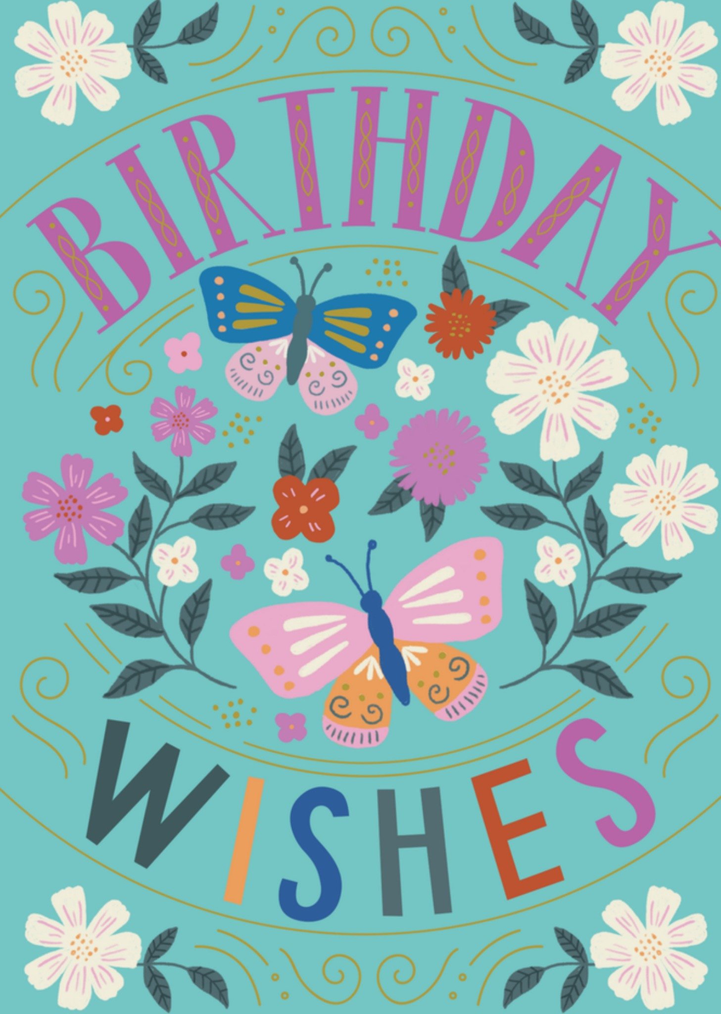 Natalie Alex Verjaardagskaart vlinders Kaart Mifkins